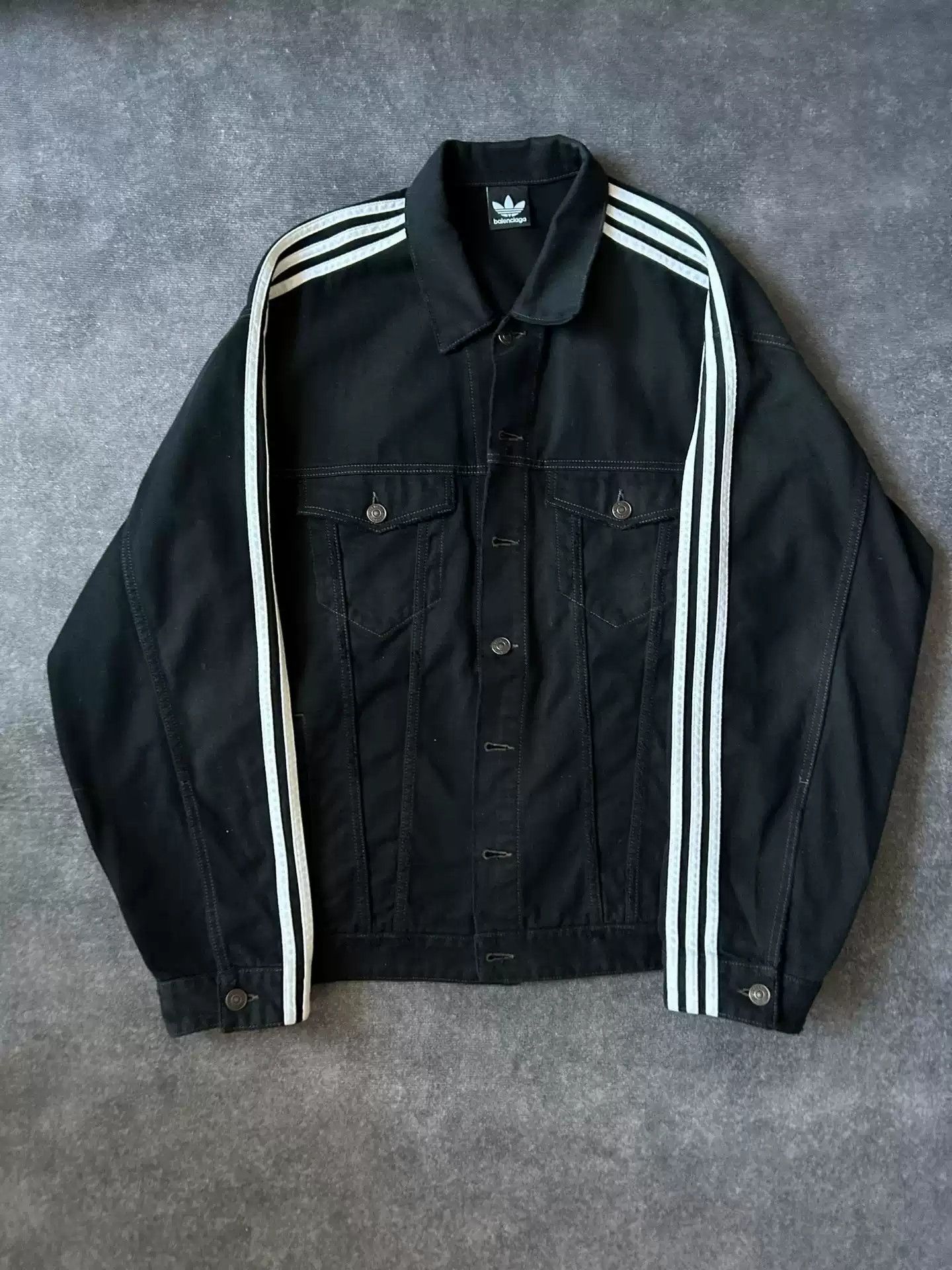 Balenciaga Balenciaga Adidas Joint Denim Jacket Size US S / EU 44-46 / 1 - 1 Thumbnail