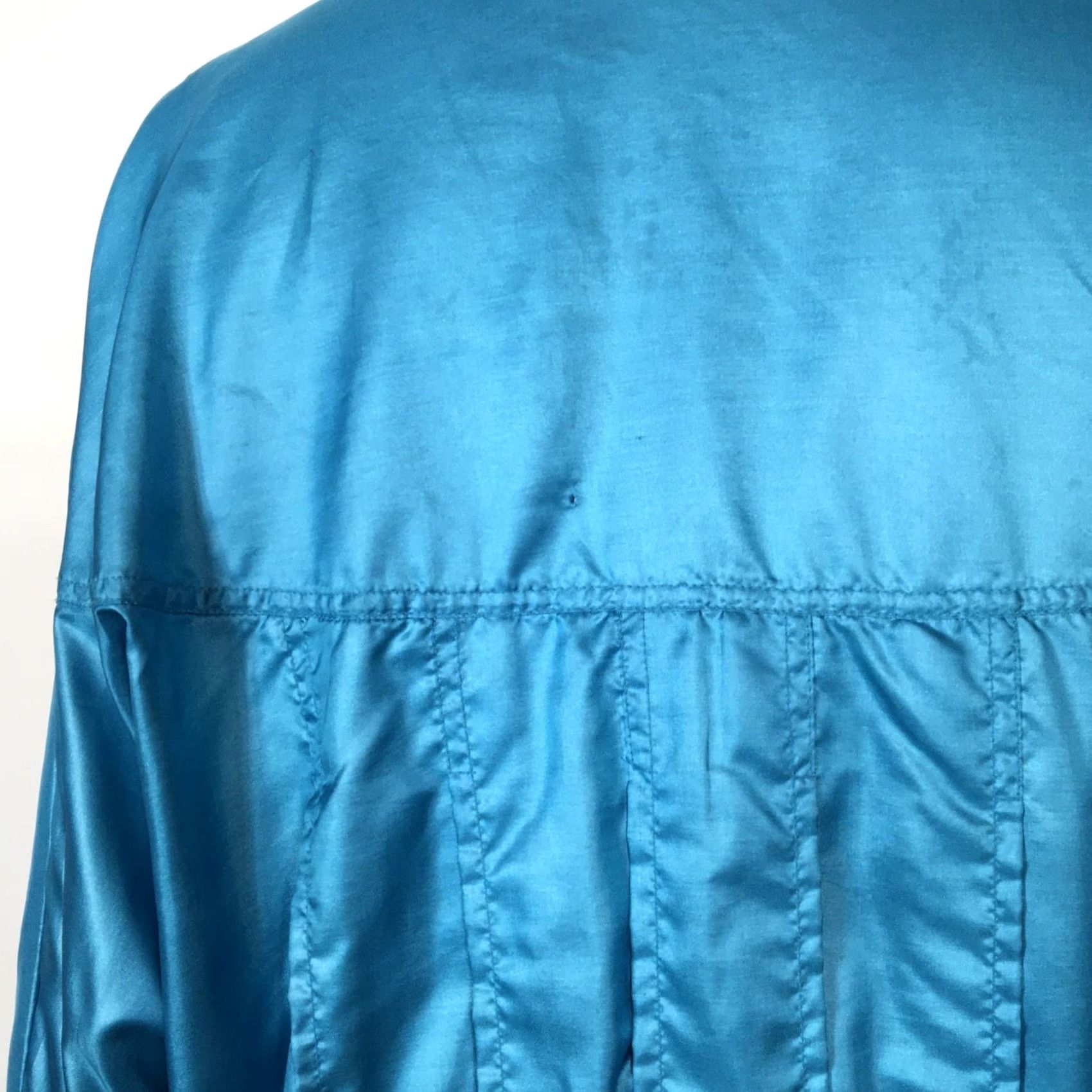 Adidas VINTAGE Adidas Trefoil Track Suit Windbreaker TEAL 80s Large Taiwan Womens Shiny Size L / US 10 / IT 46 - 7 Thumbnail