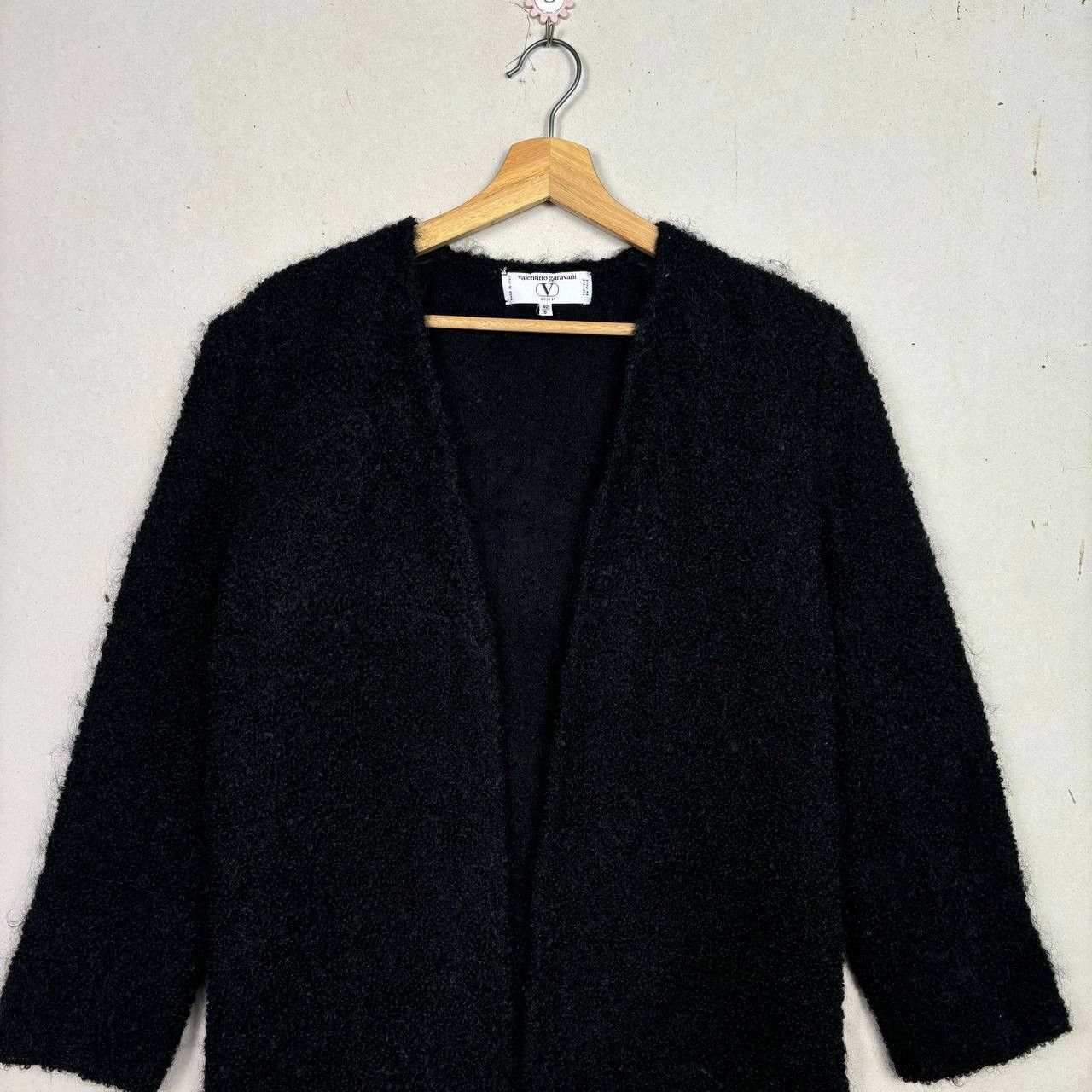 Valentino Vintage Valentino Miss V Mohair Wool Cardigan Jacket Black Size M / US 6-8 / IT 42-44 - 4 Thumbnail