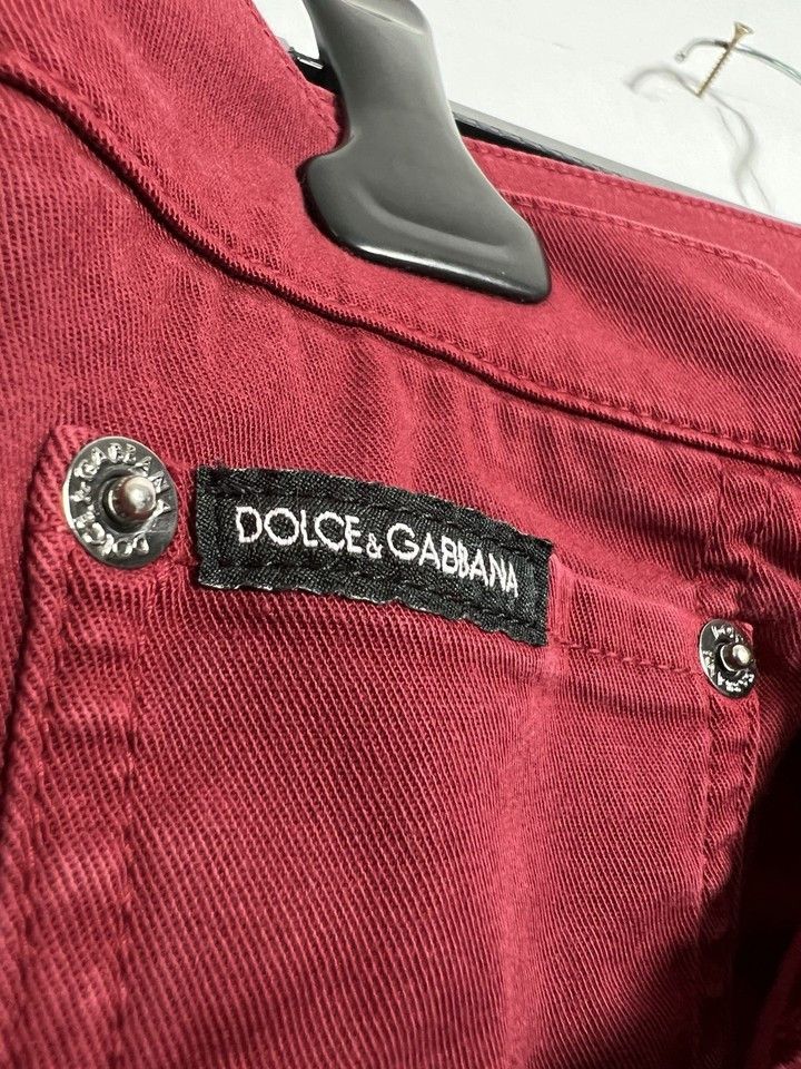 Dolce & Gabbana Women's Jeans Pants Burgundy Size 52