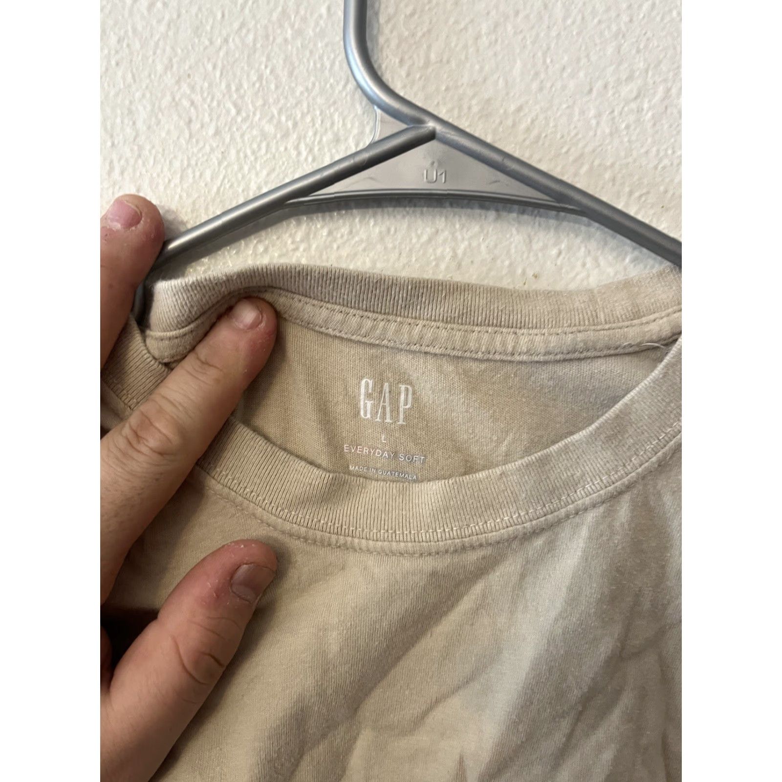 Gap Gap Everyday Soft Men's Short Sleeve Crew Neck T-shirt Large Brown Graphic Size US L / EU 52-54 / 3 - 3 Thumbnail