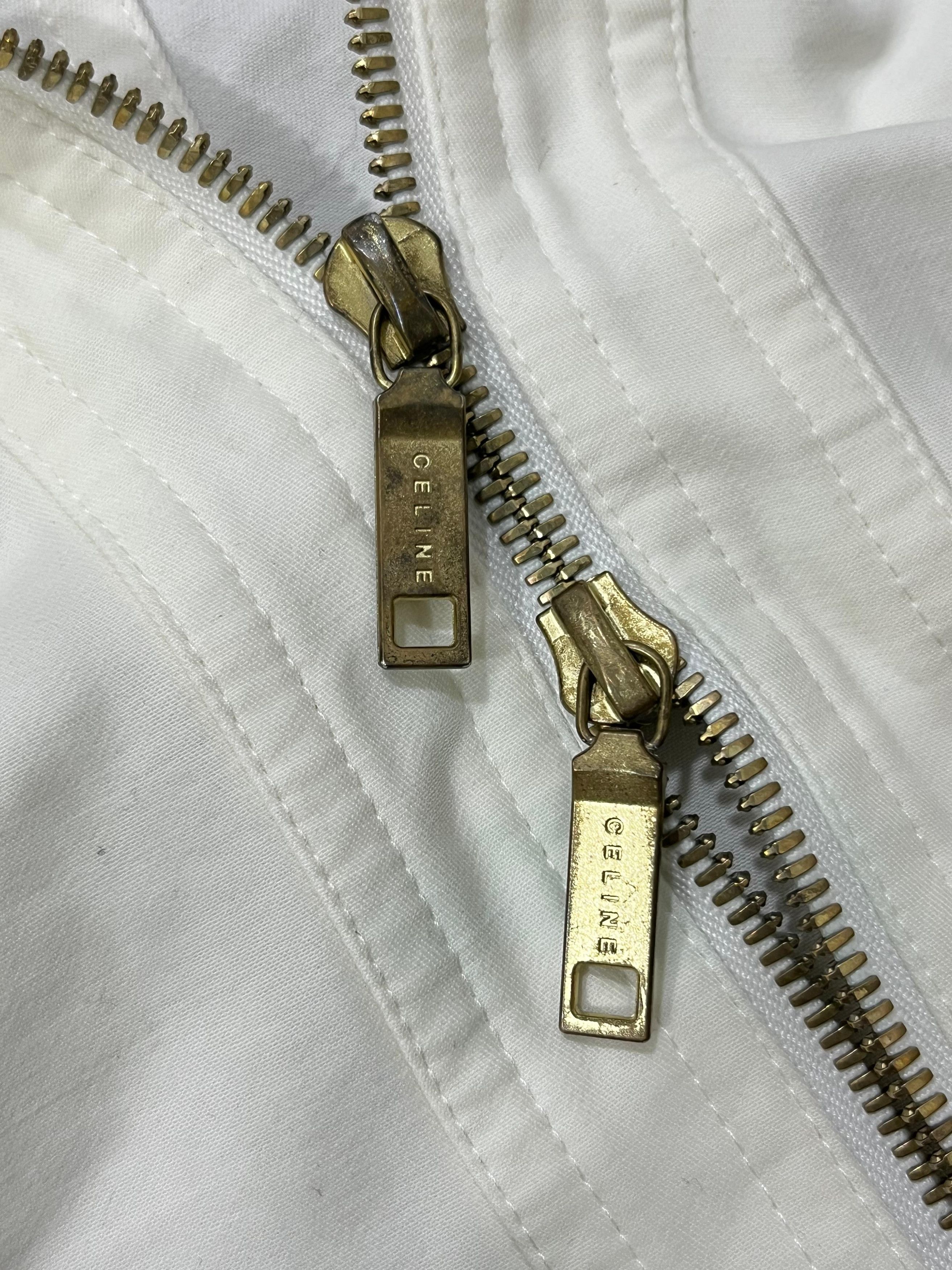 Celine Vintage Celine Double Zipper White Midi Skirt Size 31" - 7 Thumbnail