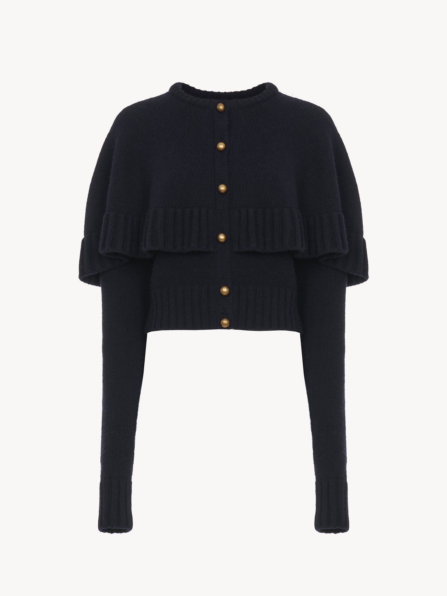 Chloe o1loc1c11025 Cape Cardigan in Navy Size M / US 6-8 / IT 42-44 - 1 Thumbnail