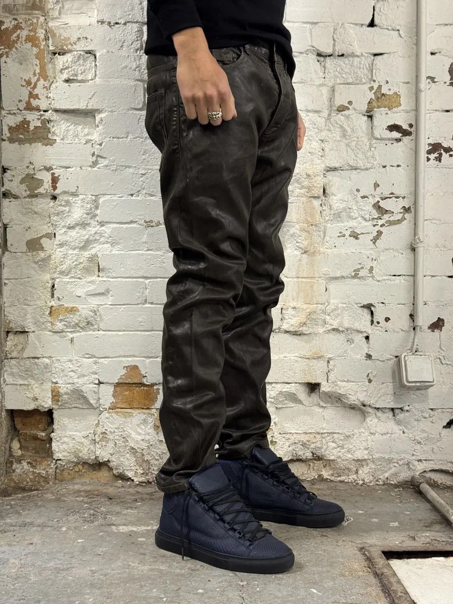 Diesel Diesel Black Gold Brown Cow Leather Dark Pants Size US 31 - 4 Thumbnail