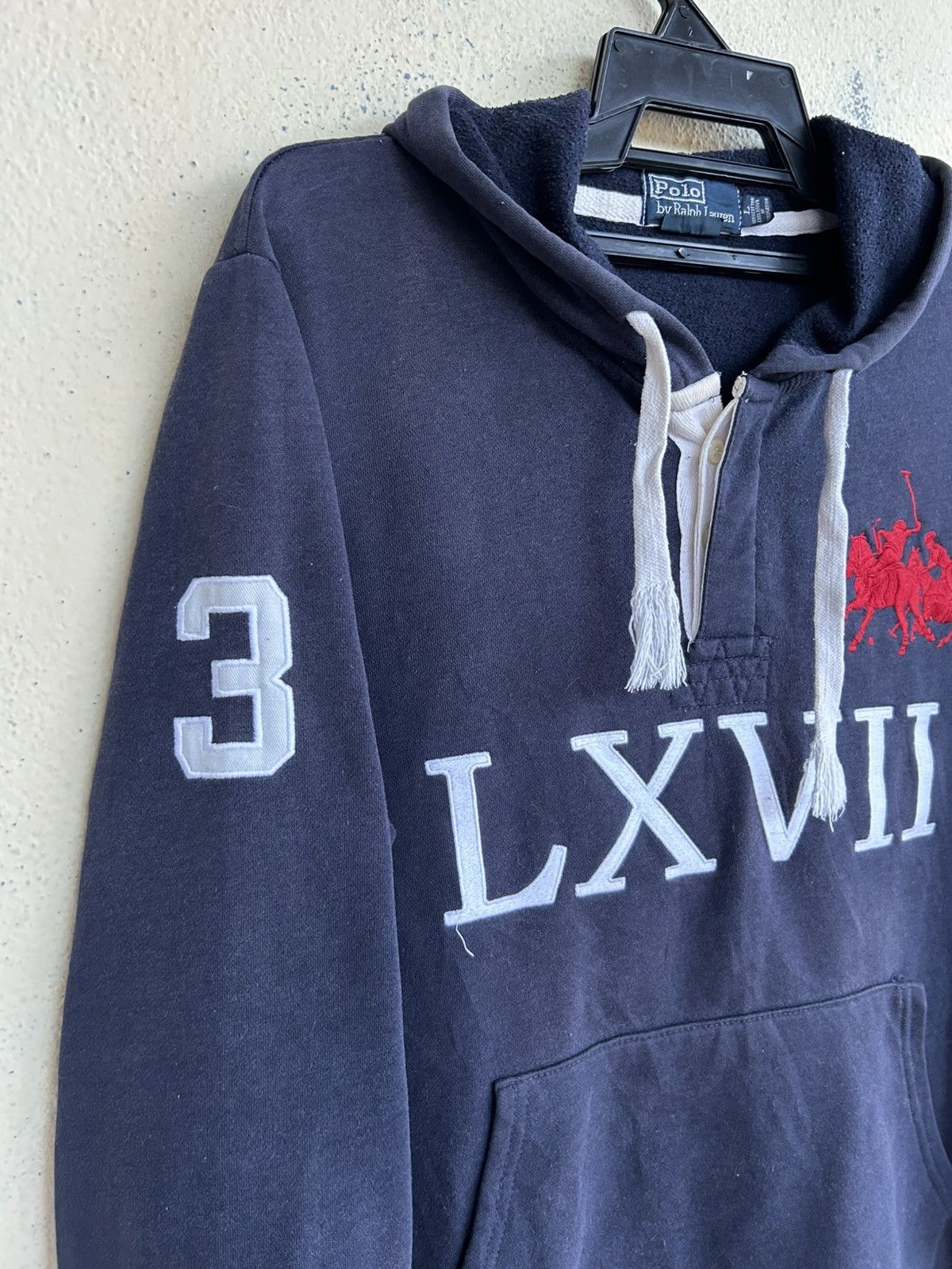 Polo Ralph Lauren × Ralph Lauren × Vintage Vintage Polo by Ralph Lauren Half Buttons Up Hoodie Size US L / EU 52-54 / 3 - 10 Thumbnail