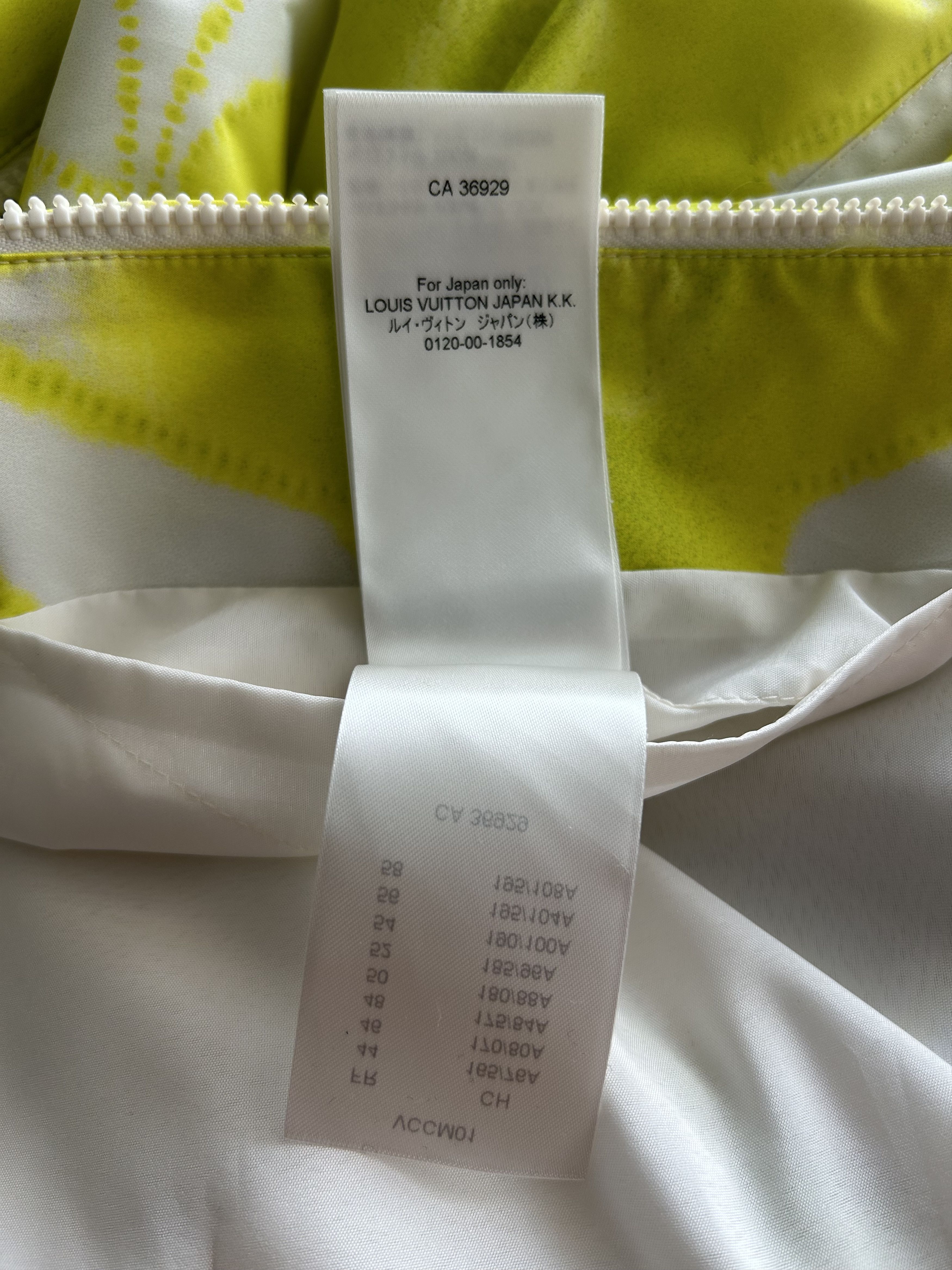 Louis Vuitton Louis Vuitton White & Yellow Shibori Monogram Windbreaker Size US XL / EU 56 / 4 - 7 Thumbnail