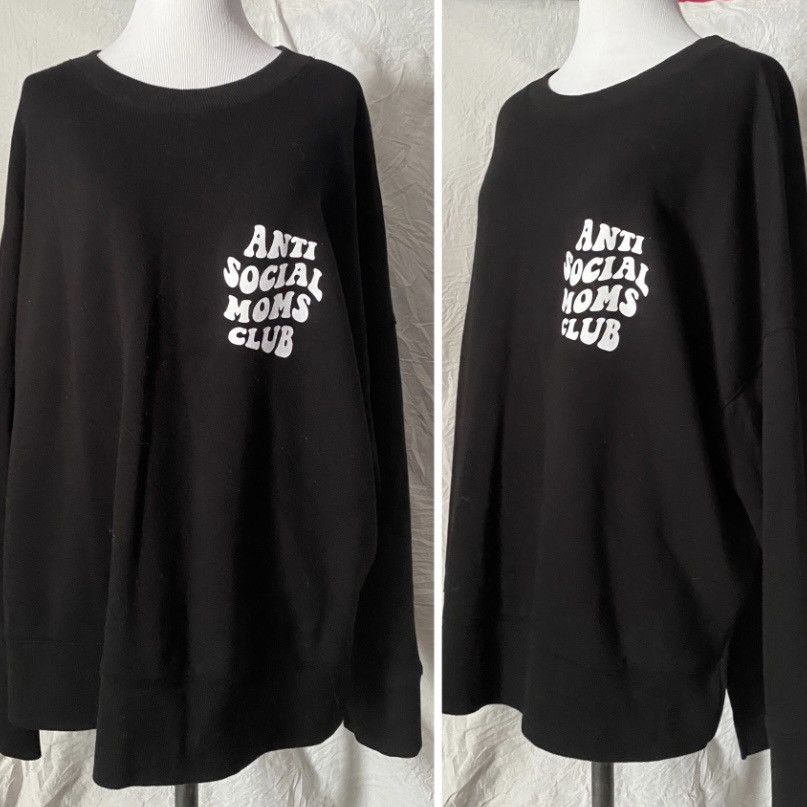 Vintage Anti-Social Mom’s Club, Custom, Crewneck Sweatshirt, XL/2XL Size XXL / US 16-18 / IT 52-54 - 11 Thumbnail