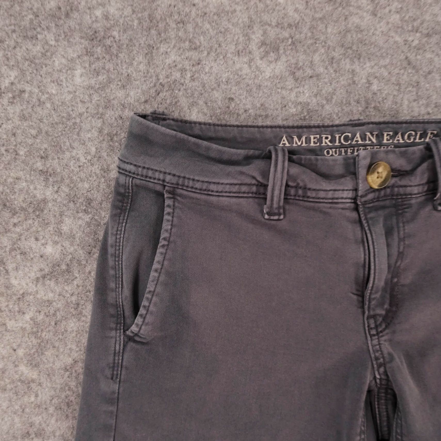 American Eagle Outfitters American Eagle Shorts Womens 0 Flat Front Chino Midi Super Stretch X Blue Size 25" / US 0 / IT 36 - 2 Thumbnail