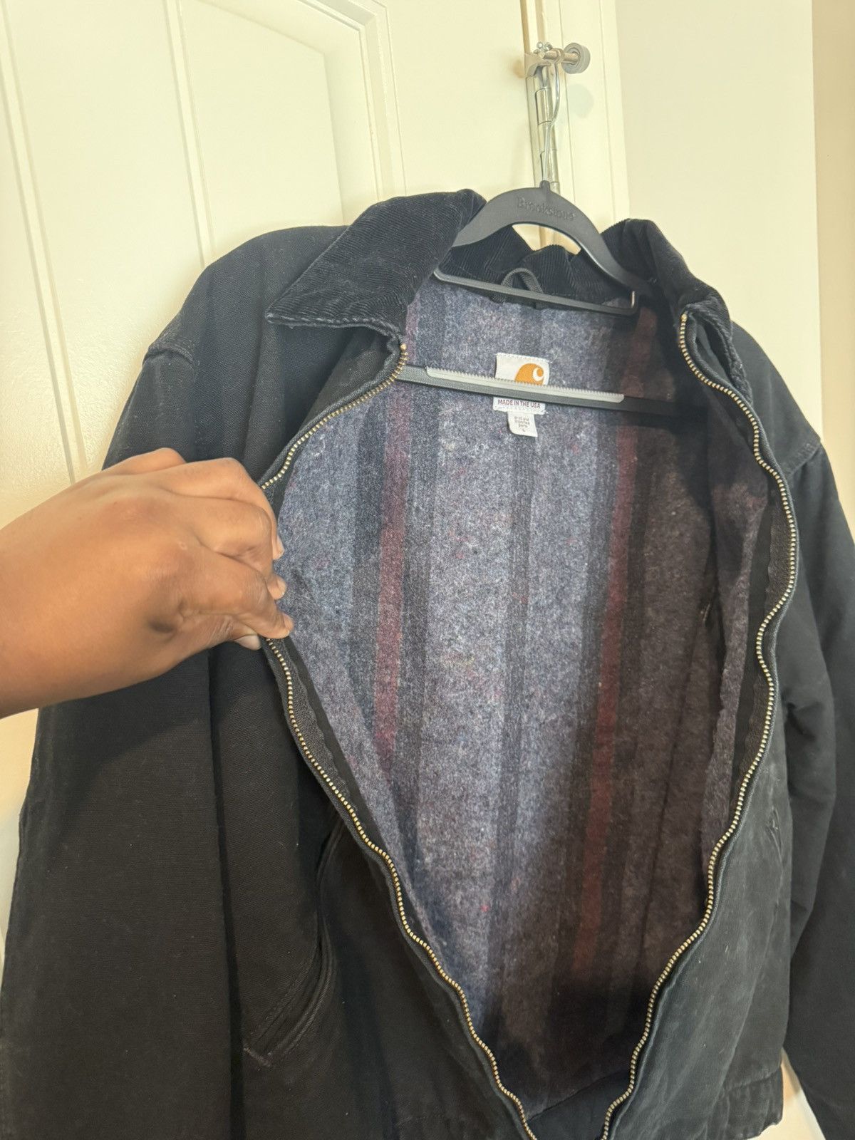 Carhartt Vintage Black Carhartt Detroit Blanket Lined: Made in USA Size US L / EU 52-54 / 3 - 3 Thumbnail