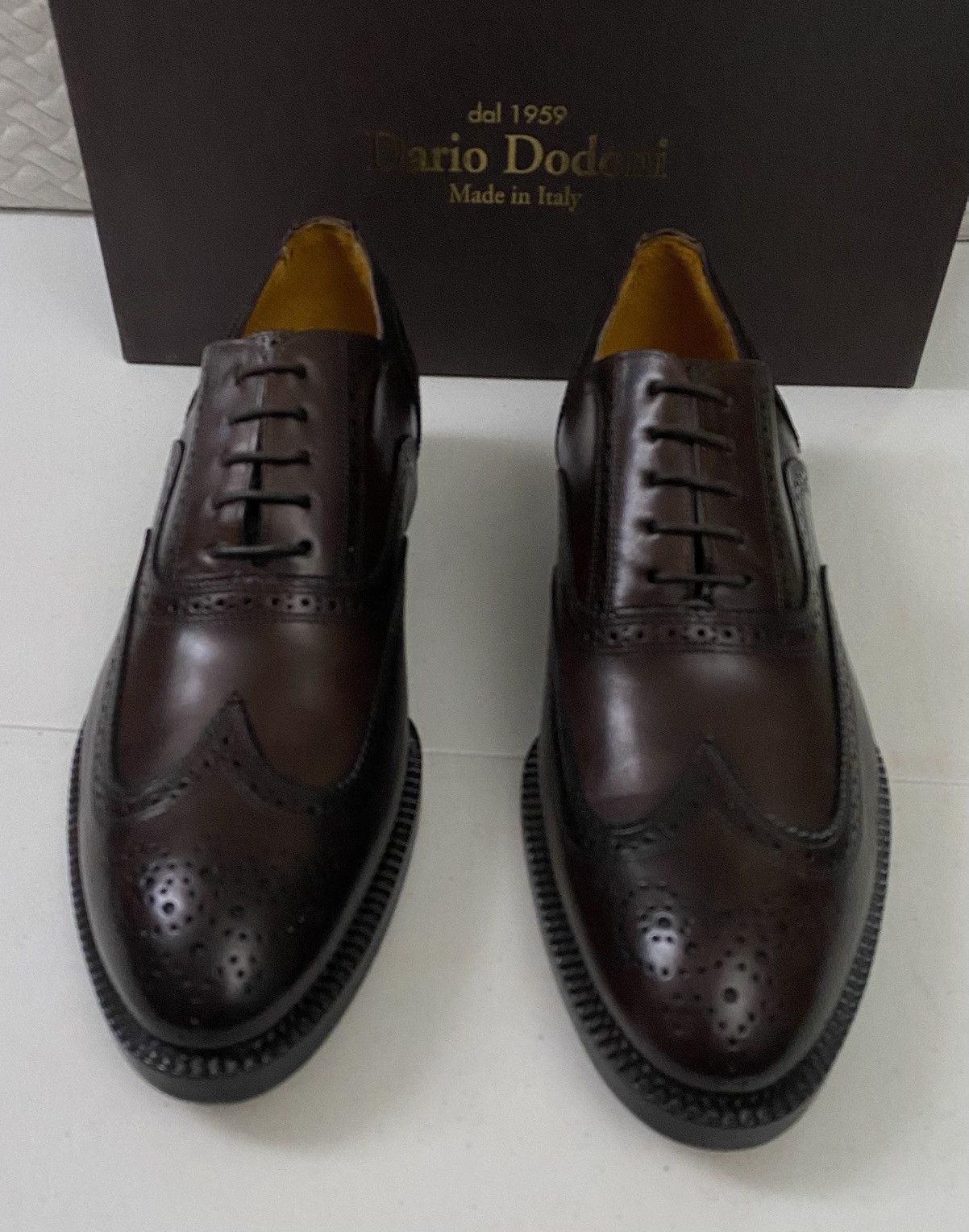 Other Dario Dodoni Brown Handmade Brogue Wingtip Oxfords 10 US New Size US 10 / EU 43 - 1 Thumbnail