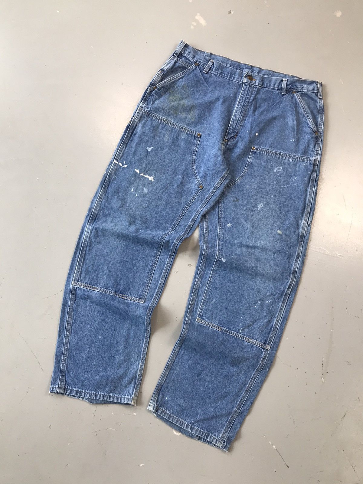 Carhartt × Vintage Rare vintage Carhartt b273 dst double knee denim Size US 40 / EU 56 - 2 Thumbnail