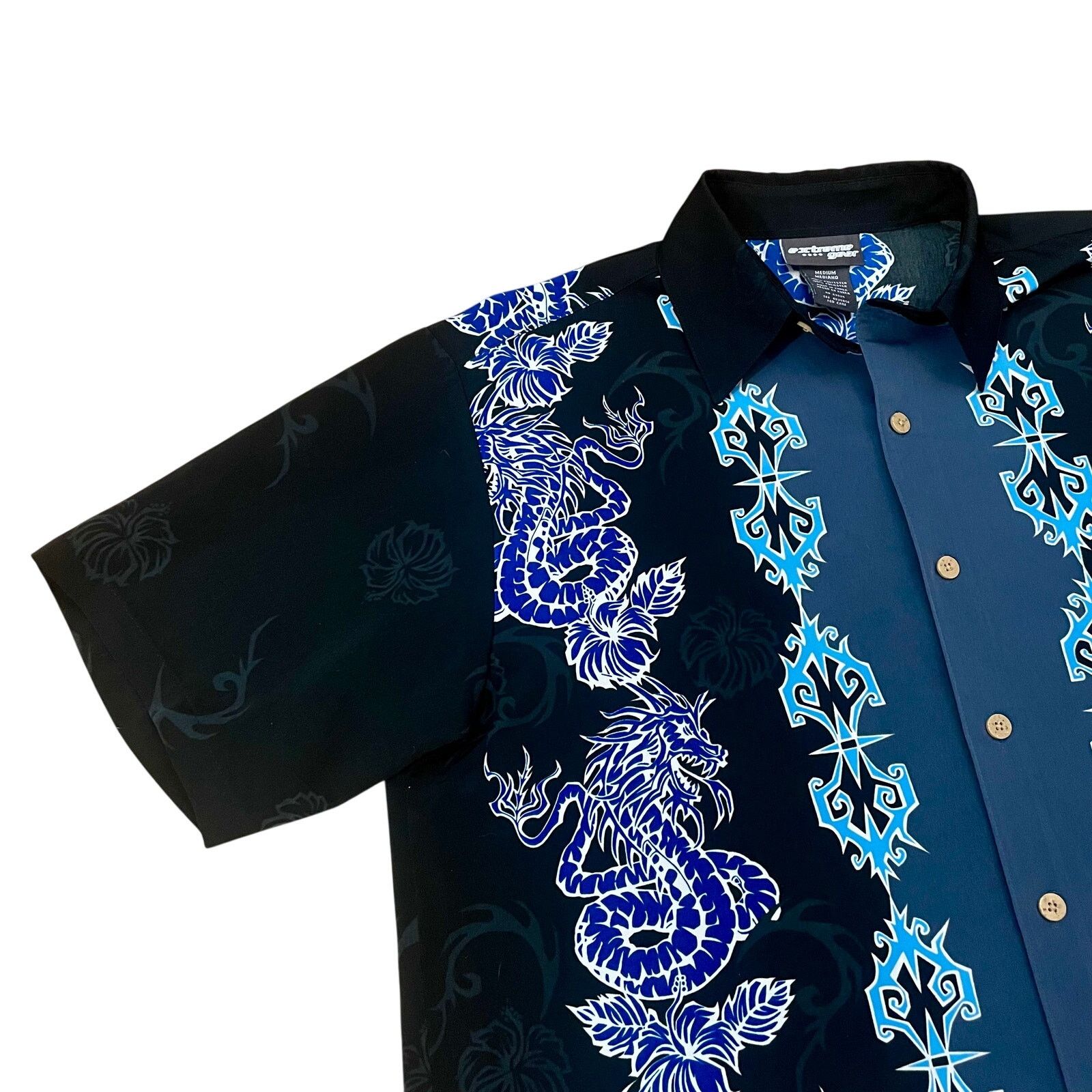 Vintage Y2k Extreme Gear Dragon Button Up Shirt - Size M Size US M / EU 48-50 / 2 - 3 Thumbnail