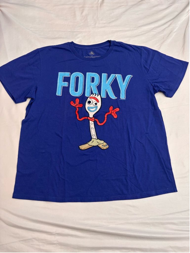 Disney Men's Disney Forky T-shirt Size 2XL Blue Size US XL / EU 56 / 4 - 2 Thumbnail