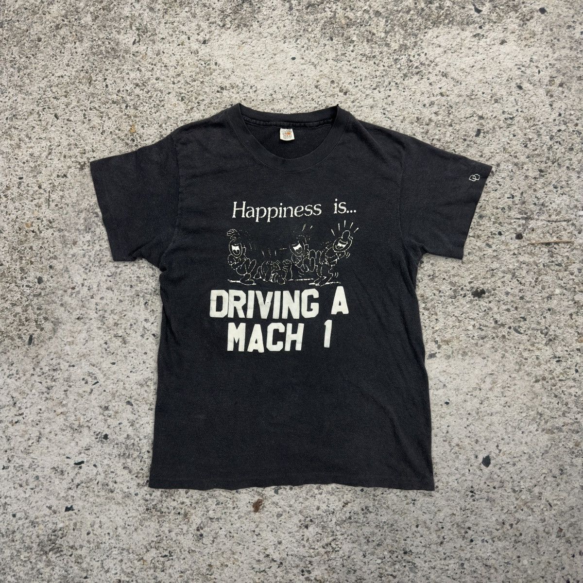 Vintage 70s Thrashed Faded Paper Thin Mach 1 Shirt ERD Grunge Size US M / EU 48-50 / 2 - 1 Thumbnail