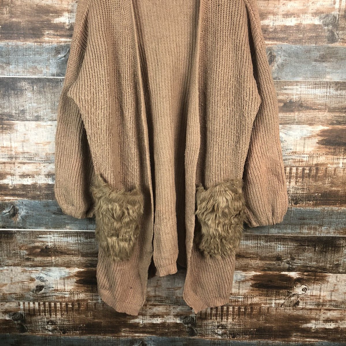 Japanese Brand Earth Music & Econology Brown Cardigan Knitwear #A2272 Size XL / US 12-14 / IT 48-50 - 3 Thumbnail
