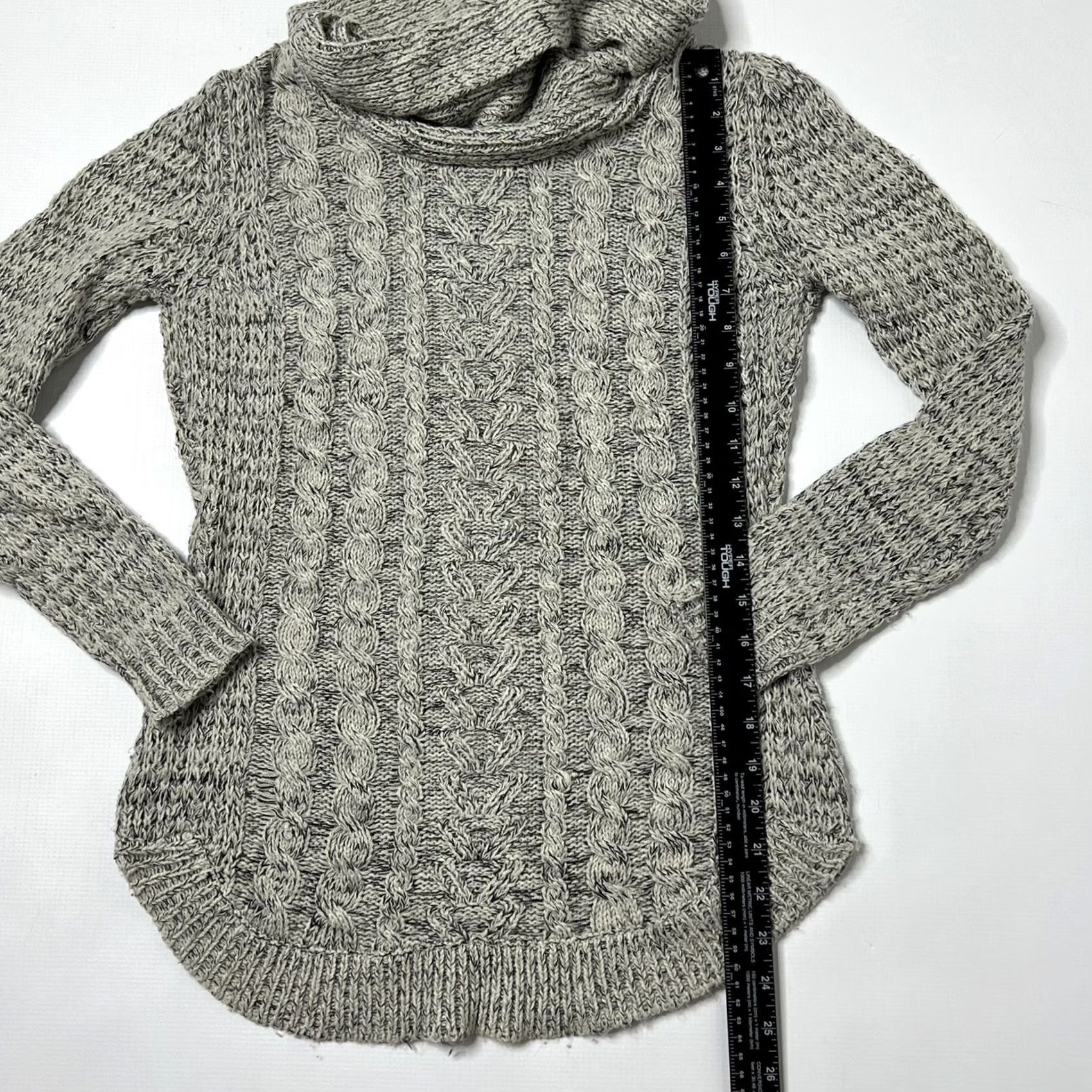 Off-White RD Style Sweater L/S Harriette Cowl Neck Small Off-White Black Womens Knit Tunic Regular Size S Size S / US 4 / IT 40 - 8 Thumbnail