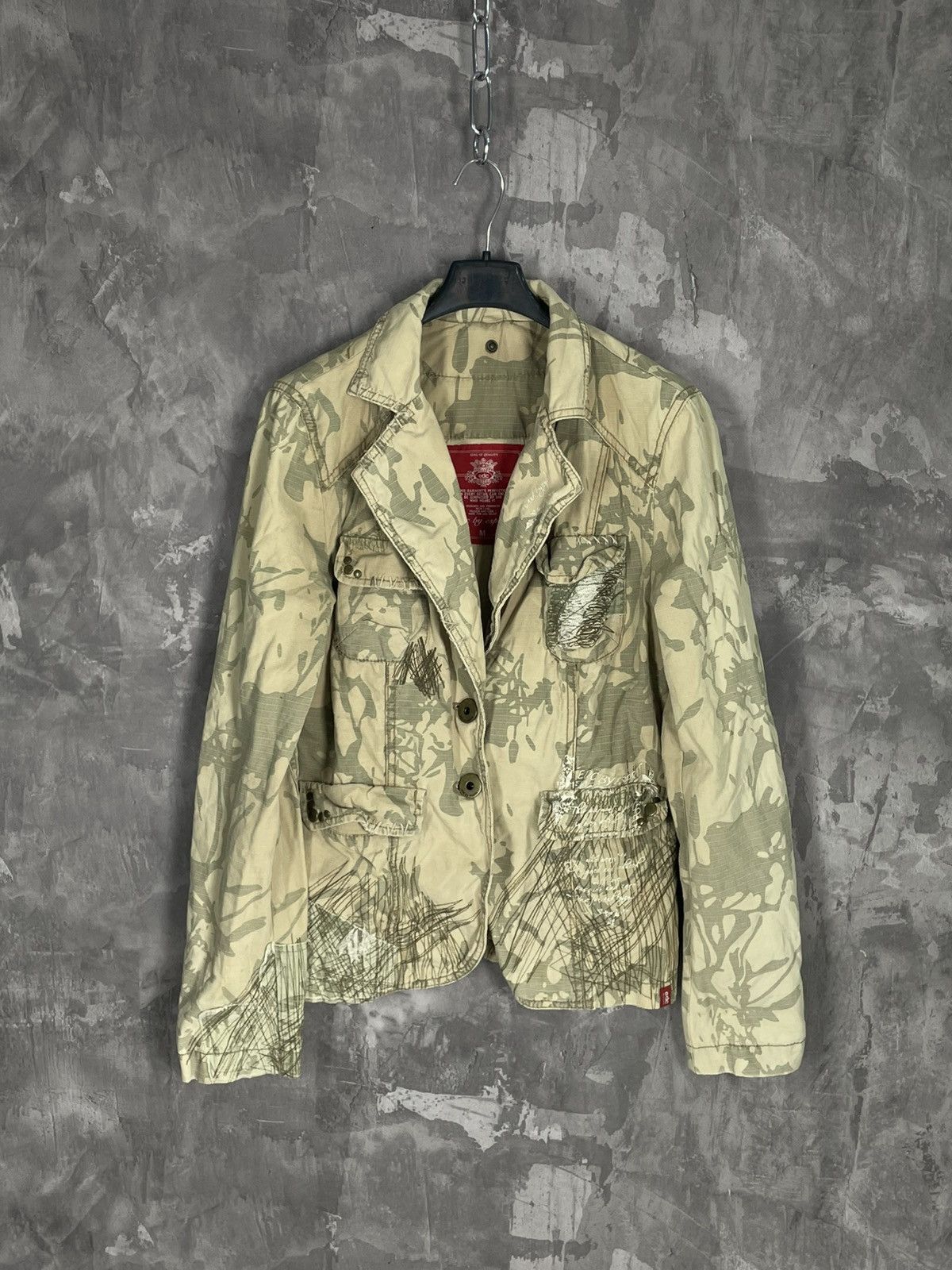 Vintage Y2K Japanese Embroidered Floral Studded Jacket