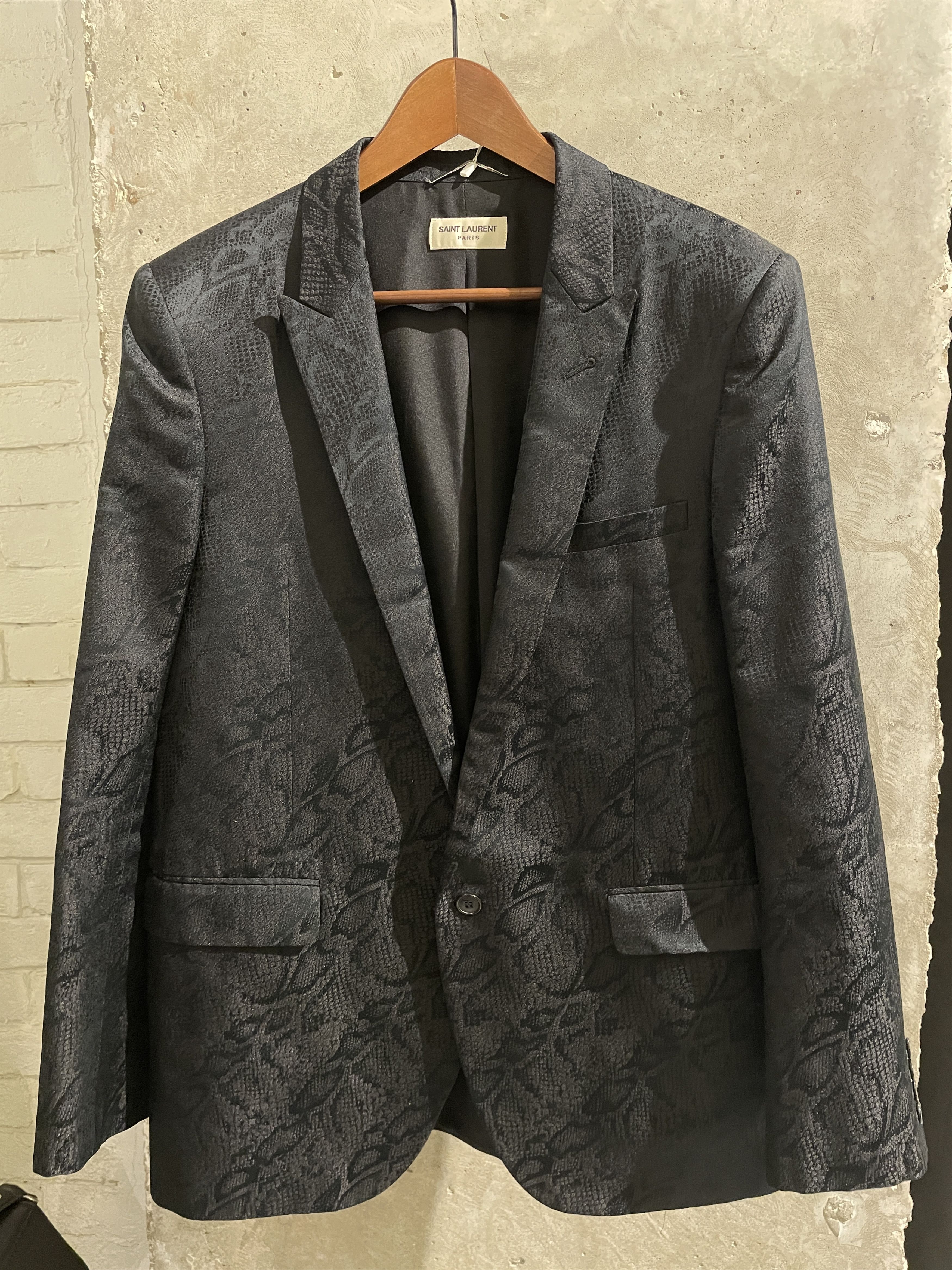 Saint Laurent Paris SS16 python silk snakeskin blazer Size 40R - 1 Thumbnail