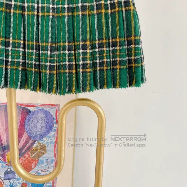 Balenciaga Balenciaga Tartan Pleated Skirt Size 35" - 5 Thumbnail