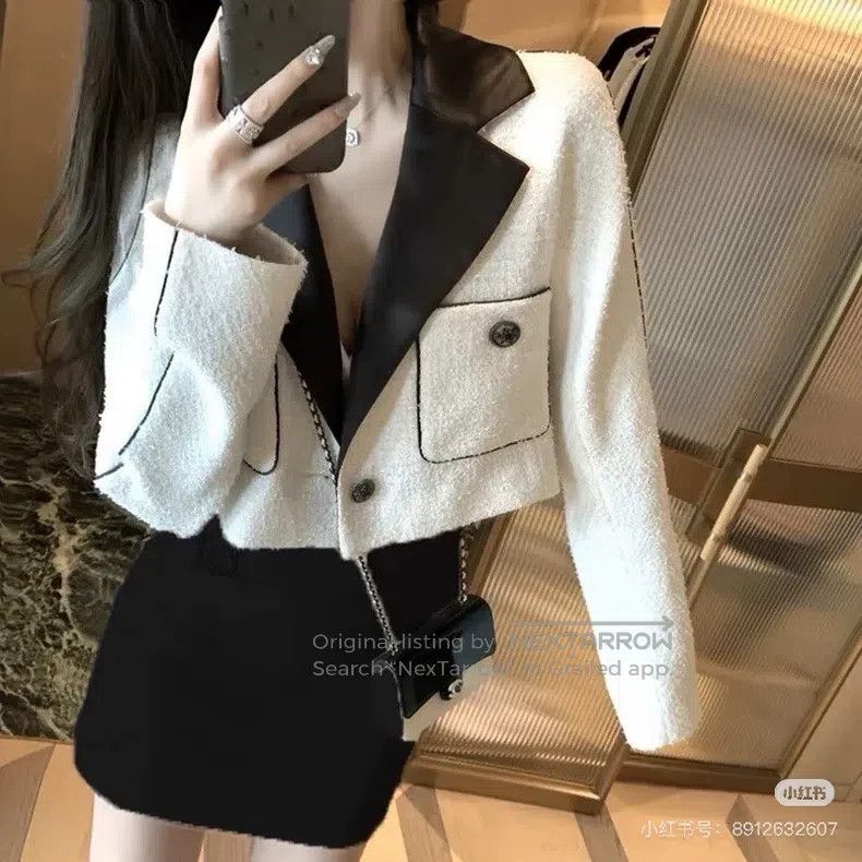 Chanel Chanel 22p black and white lapel jacket Size XS / US 0-2 / IT 36-38 - 6 Thumbnail