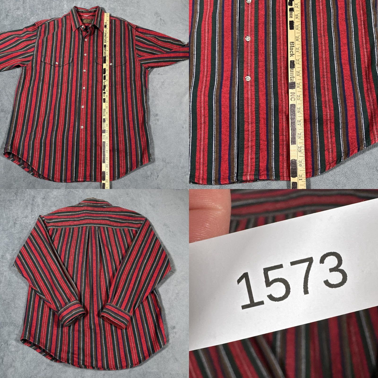Eddie Bauer VINTAGE Eddie Bauer Flannel Shirt Mens Large Red Striped 90s Outdoor Casual Size US L / EU 52-54 / 3 - 8 Thumbnail