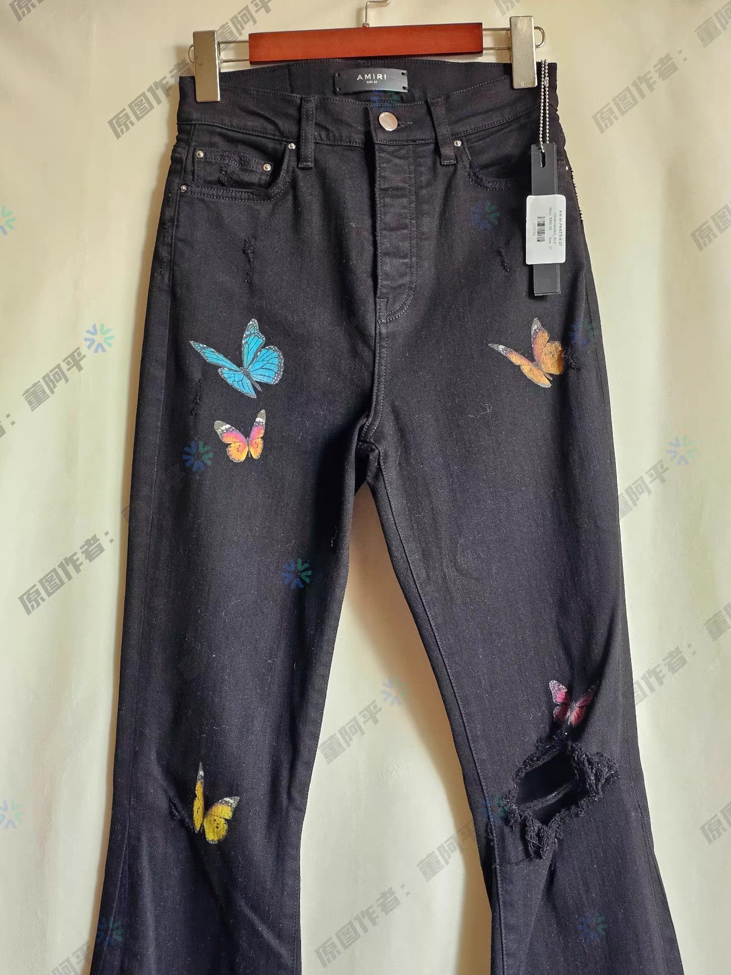 Amiri Brand new AMIRI black women's denim flare pants Q4 Size 34" / US 12 / IT 48 - 2 Thumbnail