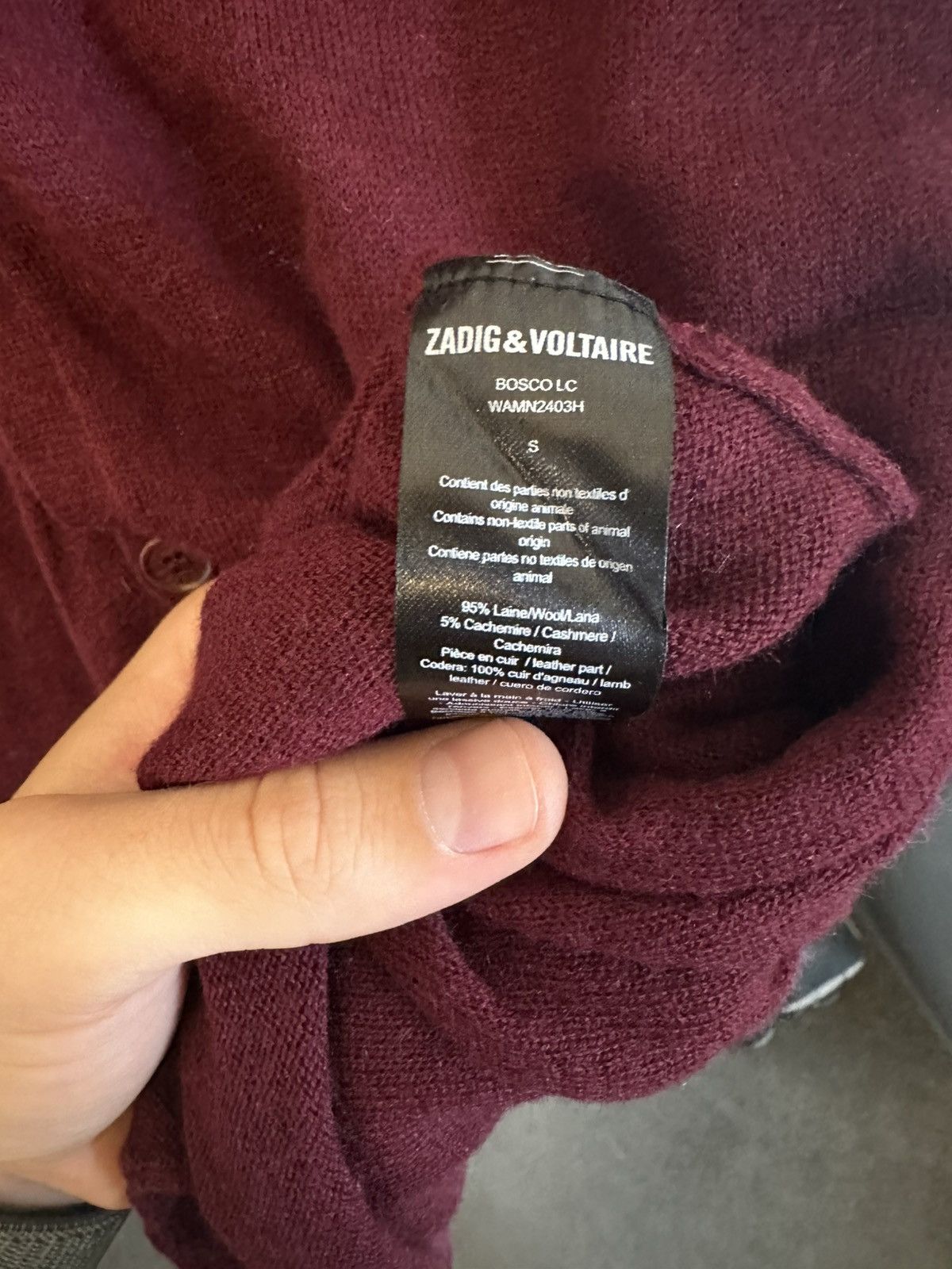 Zadig & Voltaire Mauve Cardigan Zadig & Voltaire Size US S / EU 44-46 / 1 - 5 Thumbnail