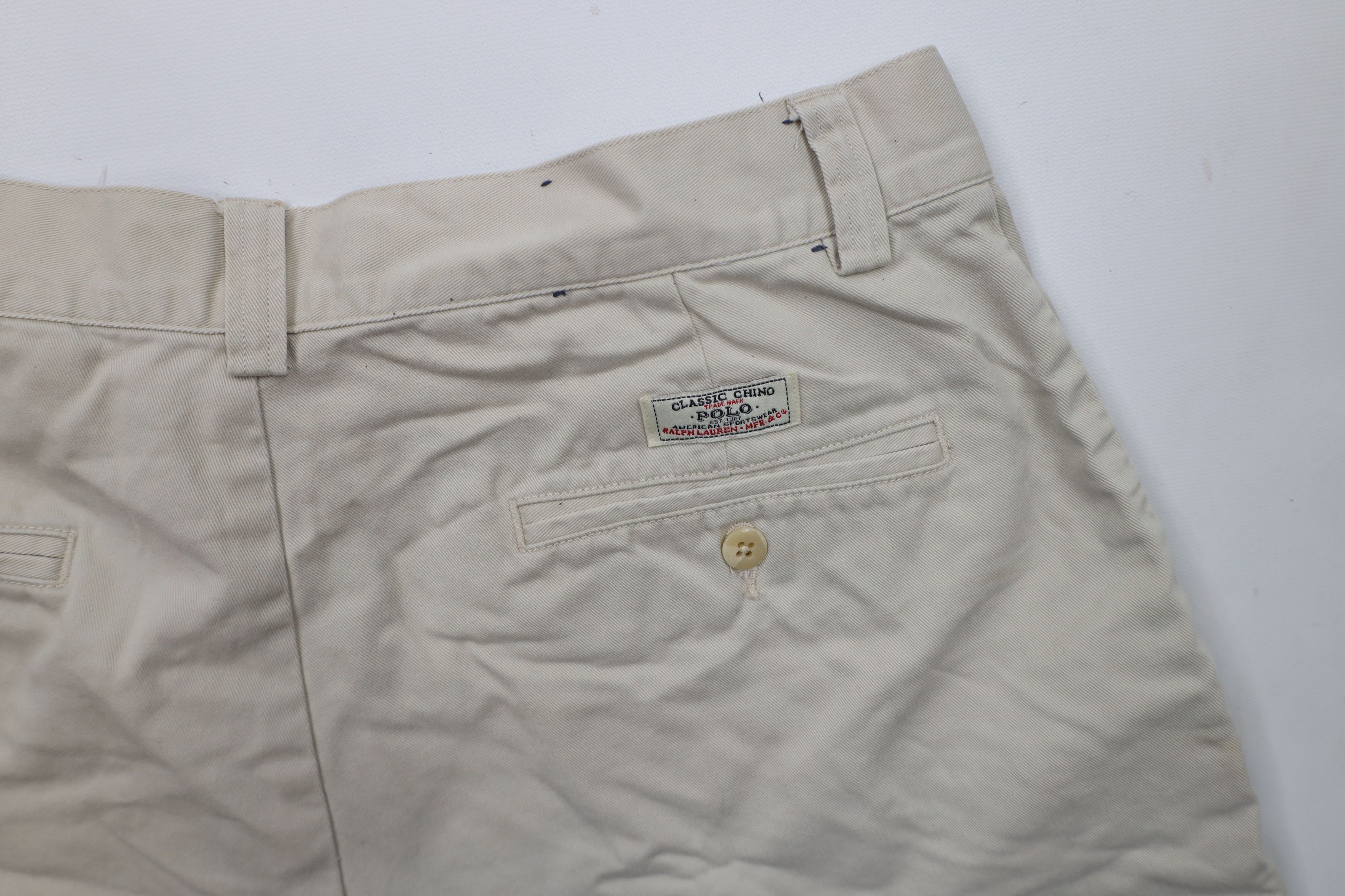 Ralph Lauren × Vintage Vintage 90s Ralph Lauren Above Knee Chino Shorts Cotton Size US 32 / EU 48 - 14 Thumbnail