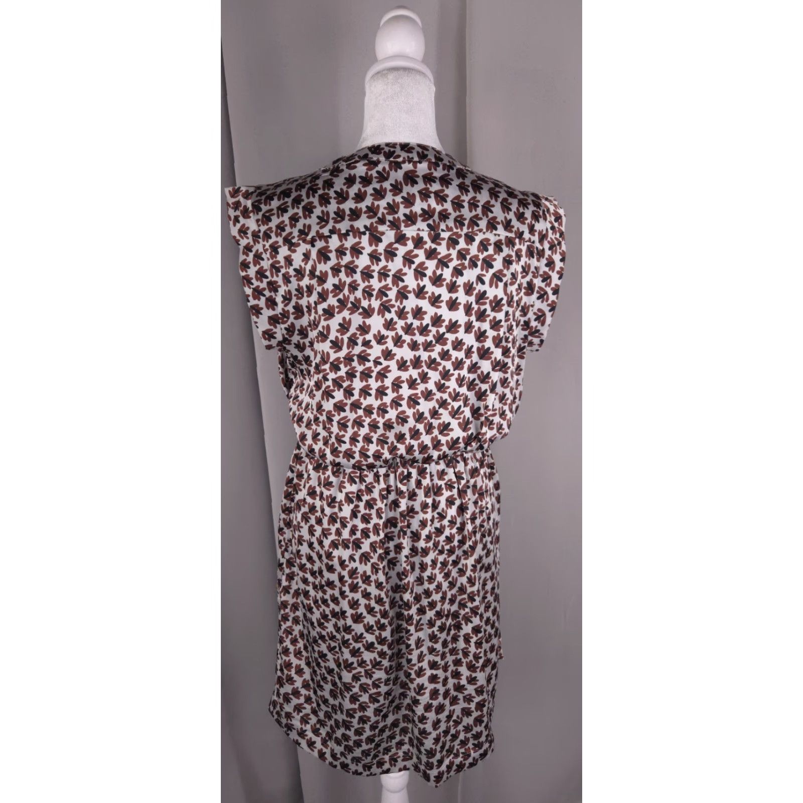 chris brown dress style Ann Taylor LOFT Brown Color-Block Sleeveless Mini Dress – SilkRoll main image 0