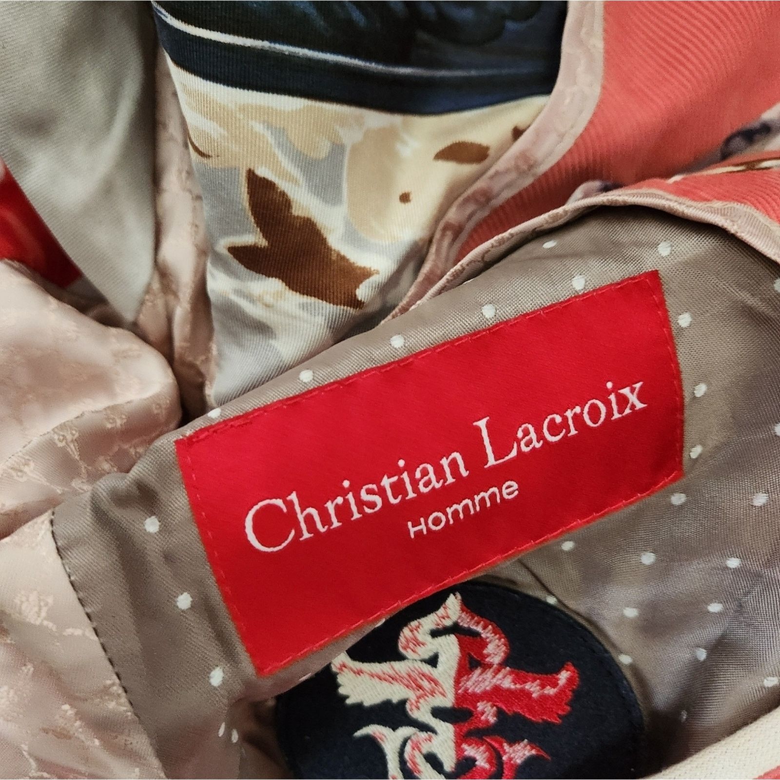 Christian Lacroix Christian Lacroix Coral Jacket with Cream Accents F52 Size US L / EU 52-54 / 3 - 8 Thumbnail