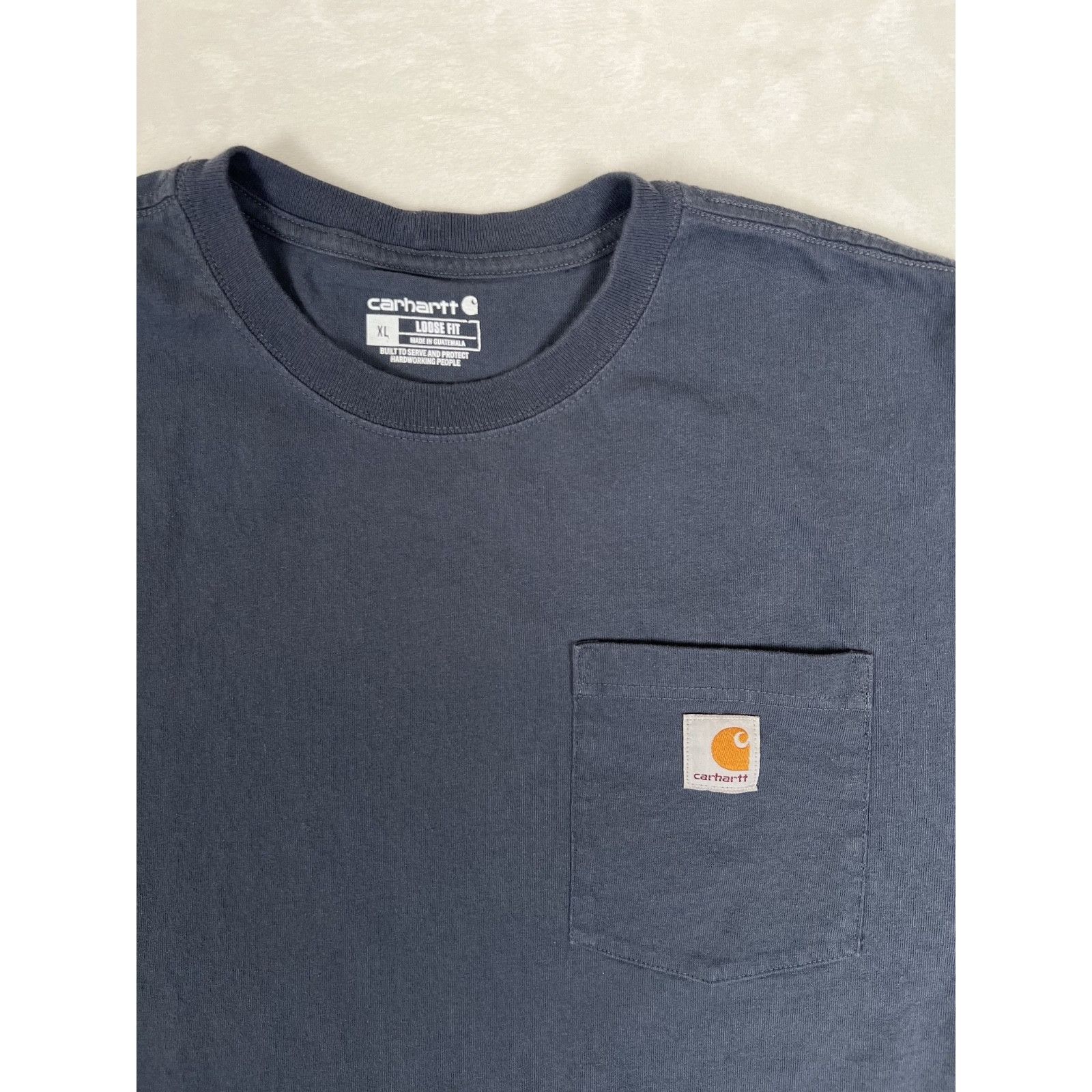 Carhartt Vintage Carhartt Navy Blue Pocket Shirt Size XL Loose Fit Fa Size US XL / EU 56 / 4 - 2 Thumbnail