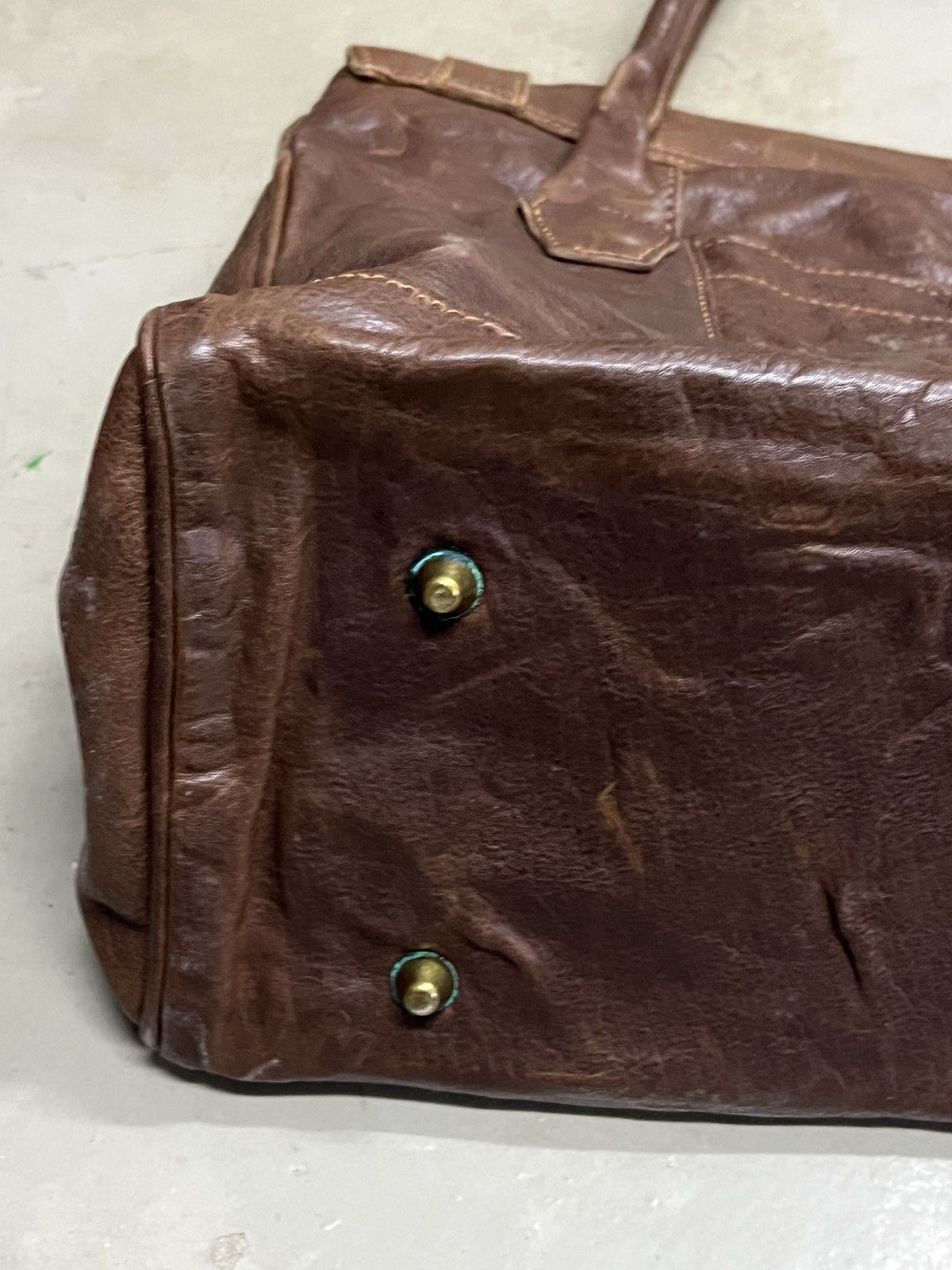 Leather Leather Birkin Japanese Brand 1 Metre Carre Cowhide Bag Size ONE SIZE - 17 Thumbnail