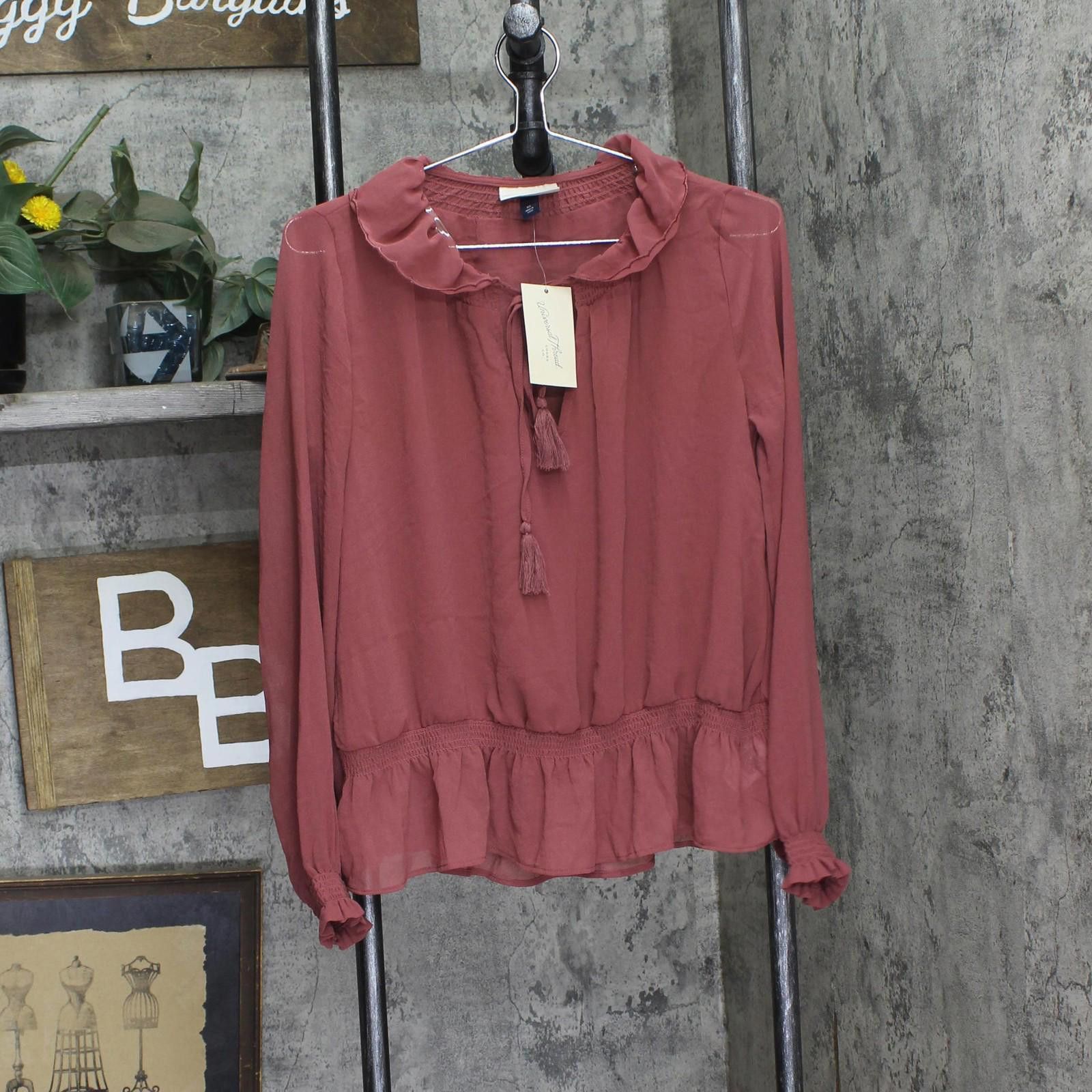 Other Universal Thread Sleeve Blouse 92235298 Dark Mauve Pink Xs Size XS / US 0-2 / IT 36-38 - 1 Thumbnail