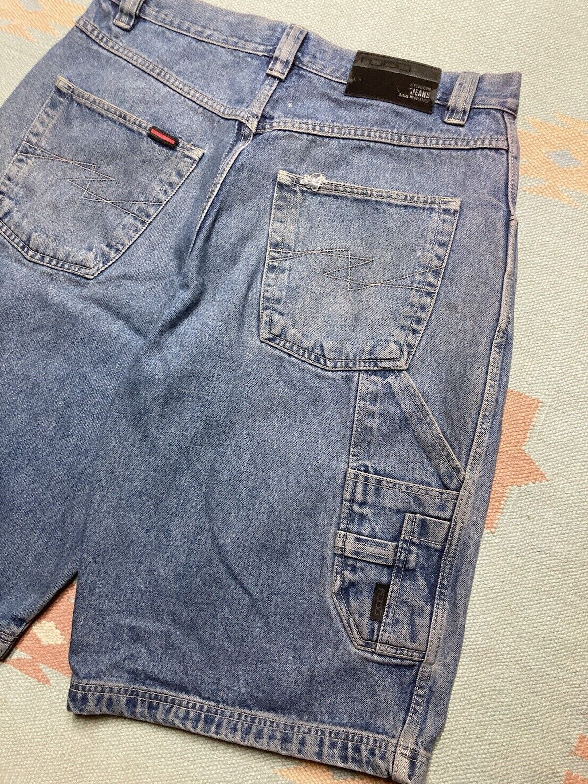 Fubu × Vintage y2k baggy jeans shorts jorts Fubu carpenter skater wide 35 Size US 35 - 2 Thumbnail