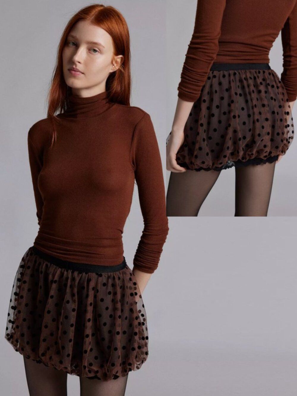 Other New Kimchi Blue Emory Polka Dotted Tulle Bubble Micro Skirt Size 34" / US 12 / IT 48 - 2 Thumbnail