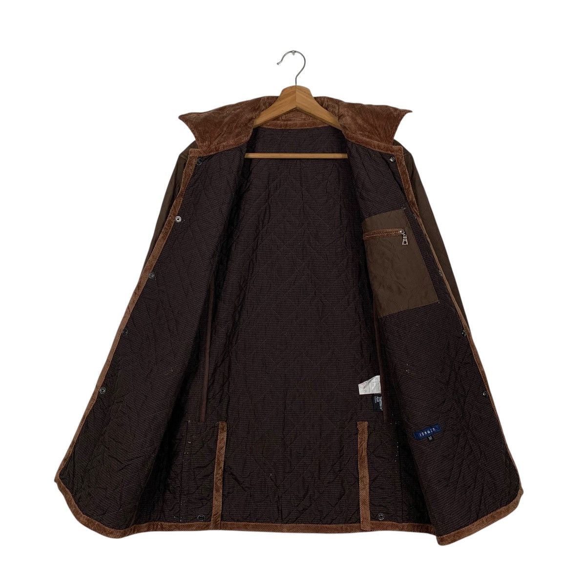Japanese Brand JUNMEN Collared Quilt Snap Button Brown Jacket #2106-C92 Size US M / EU 48-50 / 2 - 11 Thumbnail