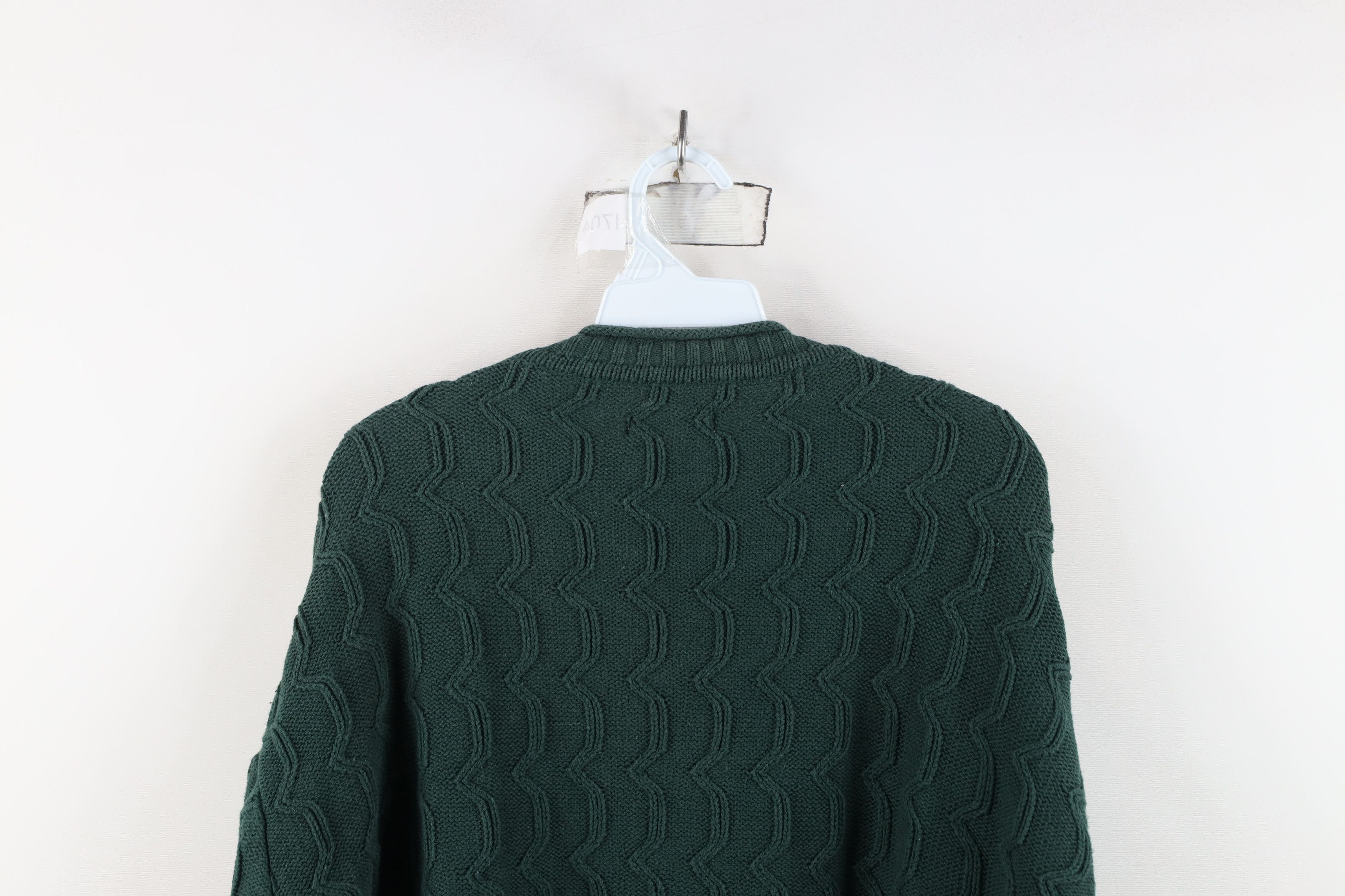 Esprit Vintage 90s Esprit Babydoll Marled Knit Sweater Green Cotton Size L / US 10 / IT 46 - 11 Thumbnail