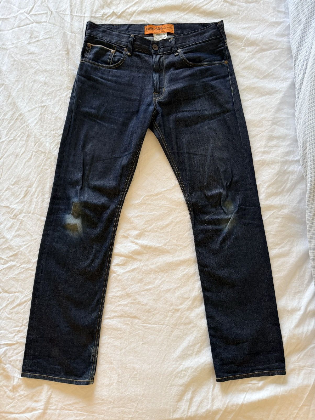 Edwin Edwin 505 Harajuku Shop Special Selvedge Jeans – 32x33 Size US 32 / EU 48 - 1 Thumbnail