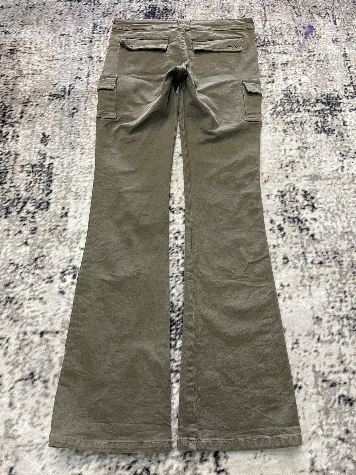 Le Grande Bleu (L.G.B.) 2000s Wow Japan Parachute Bondage Low Rise Cargo Flare Pants Size 26" / US 2 / IT 38 - 2 Thumbnail