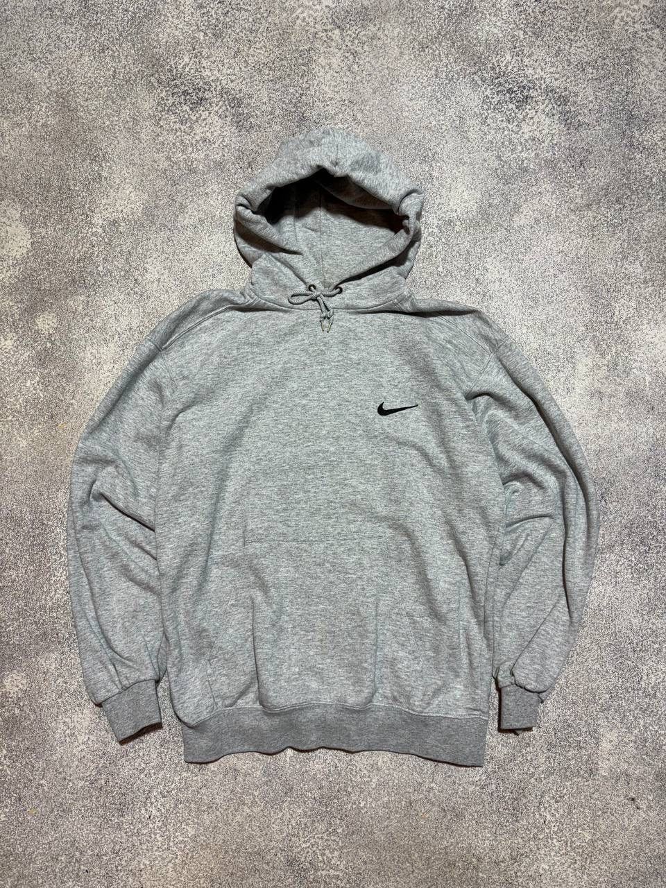 Vintage Nike hoodie Drill Small Logo Gray size M Y2K