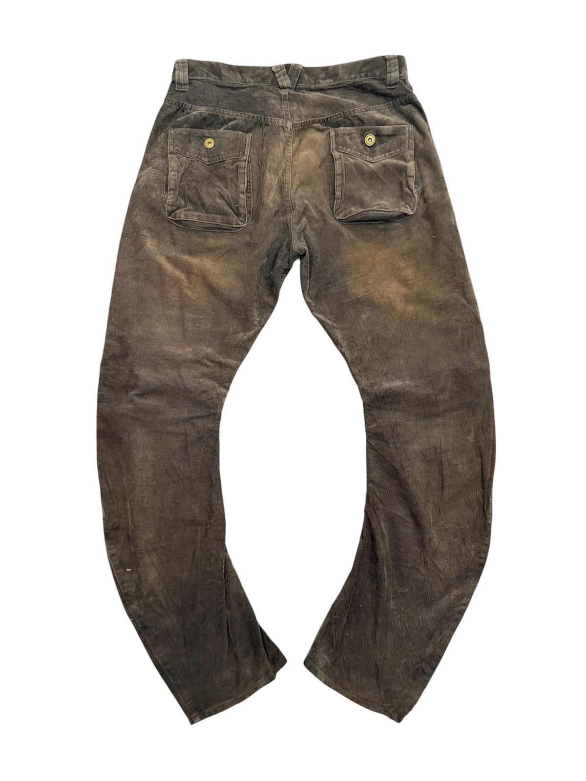 PPFM PPFM Sunfaded Punk Style Curved Leg Corduroy Pants Size US 32 / EU 48 - 2 Thumbnail