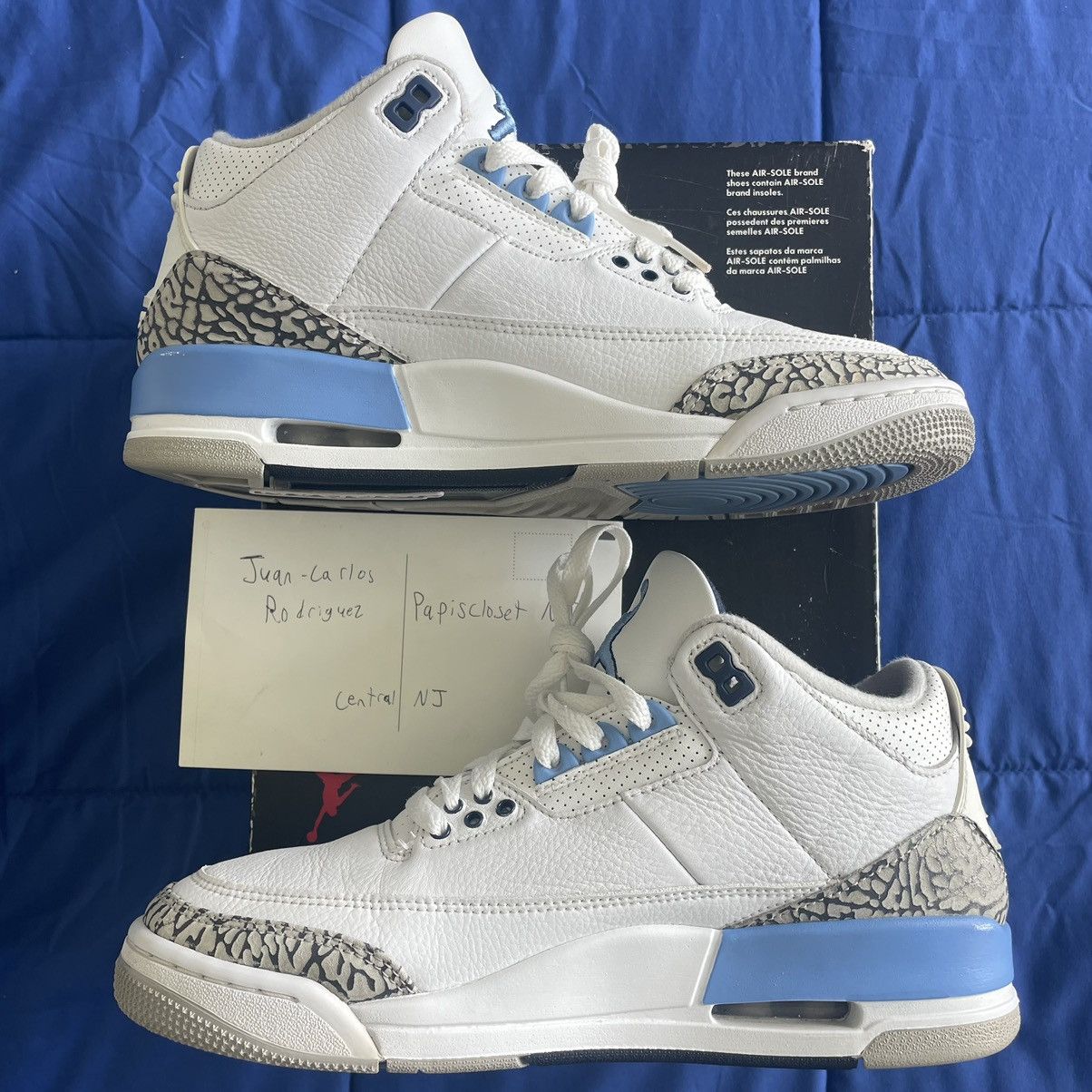 Jordan Brand Nike Air Jordan 3 Retro UNC Size US 8 / EU 41 - 2 Thumbnail