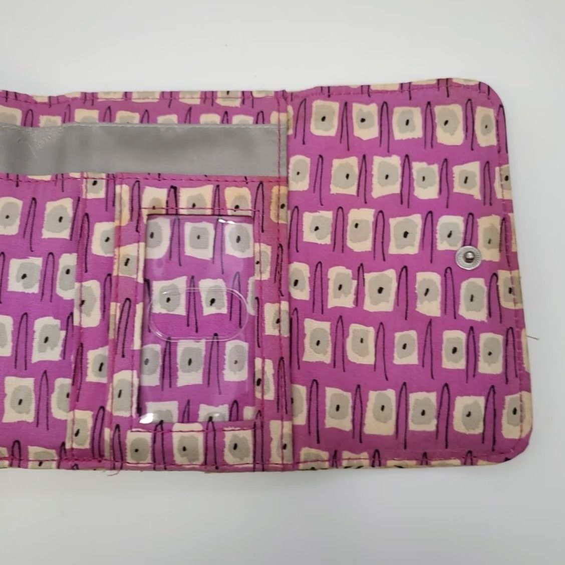 Vera Bradley Vera Bradley Trifold Wallet Watercolor Floral Cotton Quilted 3 Compartment Plus ID Slot Coin Purse Zip Wallet Womens Size ONE SIZE - 5 Thumbnail