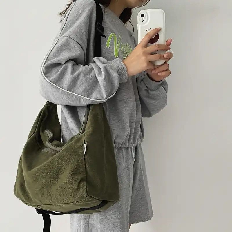 Japanese Brand Leisure Canvas Shoulder Bag Size ONE SIZE - 3 Thumbnail