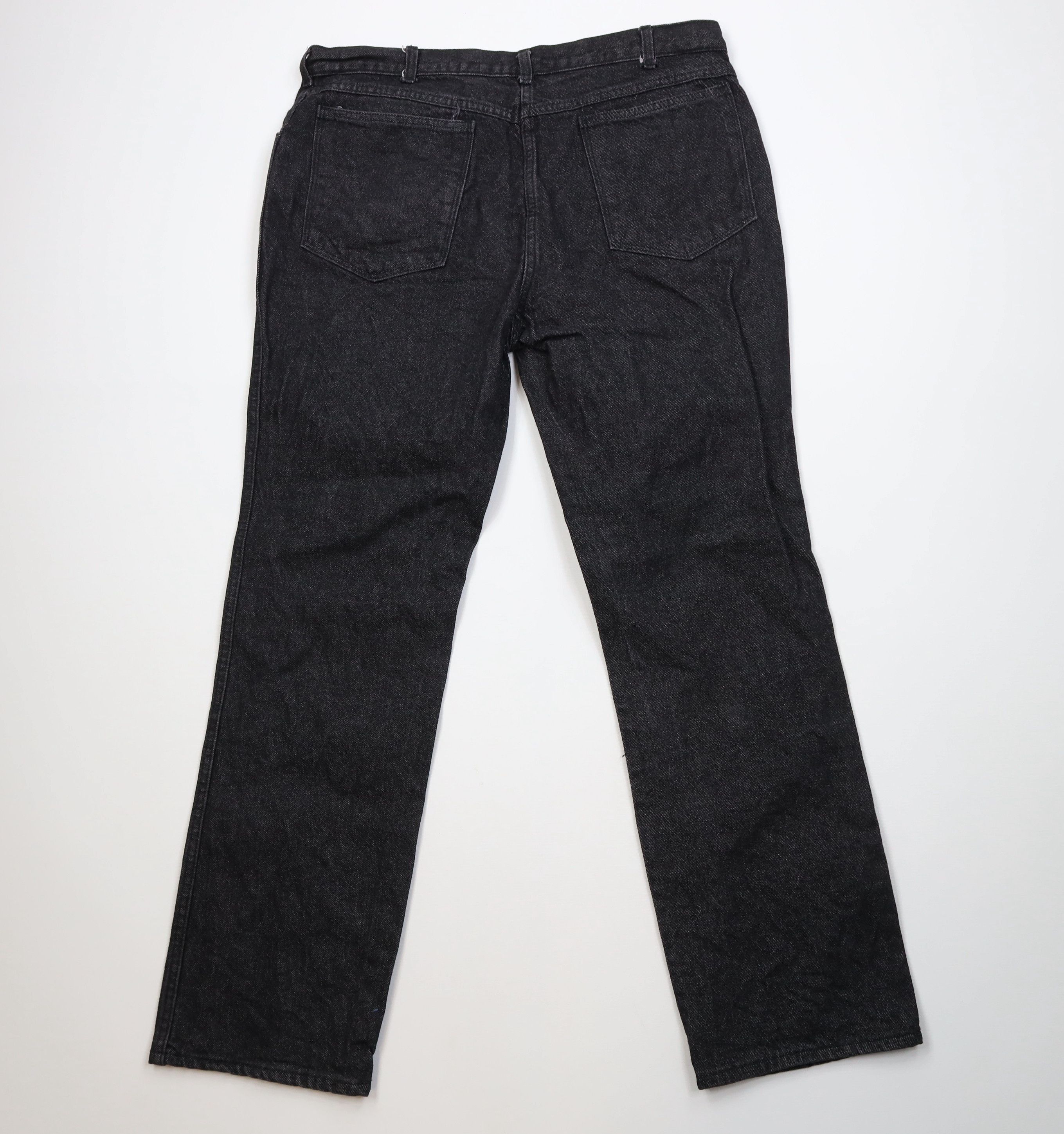 Dickies Vintage 70s Dickies Wide Leg Denim Jeans Black Cotton Size US 38 / EU 54 - 7 Thumbnail