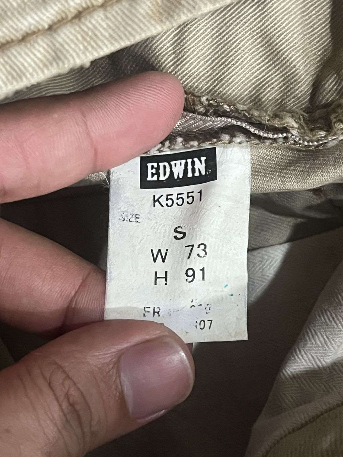 Edwin Vintage Japanese Edwin 503 Cargo Khaki Washed Flare Pants Size US 30 / EU 46 - 16 Thumbnail