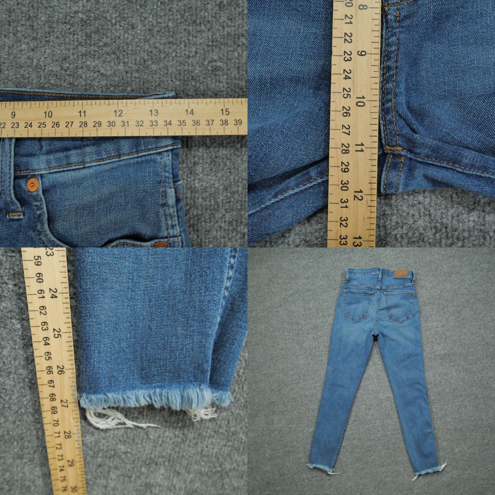 Madewell Madewell Jeans Womens 28 Blue 10 Inch High Rise Skinny Stretch Denim Pants 27x27 Size 28" / US 6 / IT 42 - 8 Thumbnail