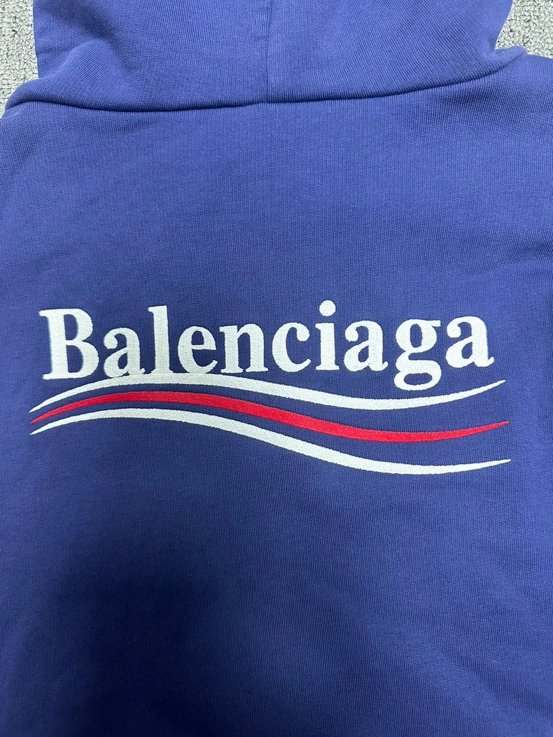 Balenciaga Balenciaga Blue embroidery of cola hoodie Size US M / EU 48-50 / 2 - 7 Thumbnail