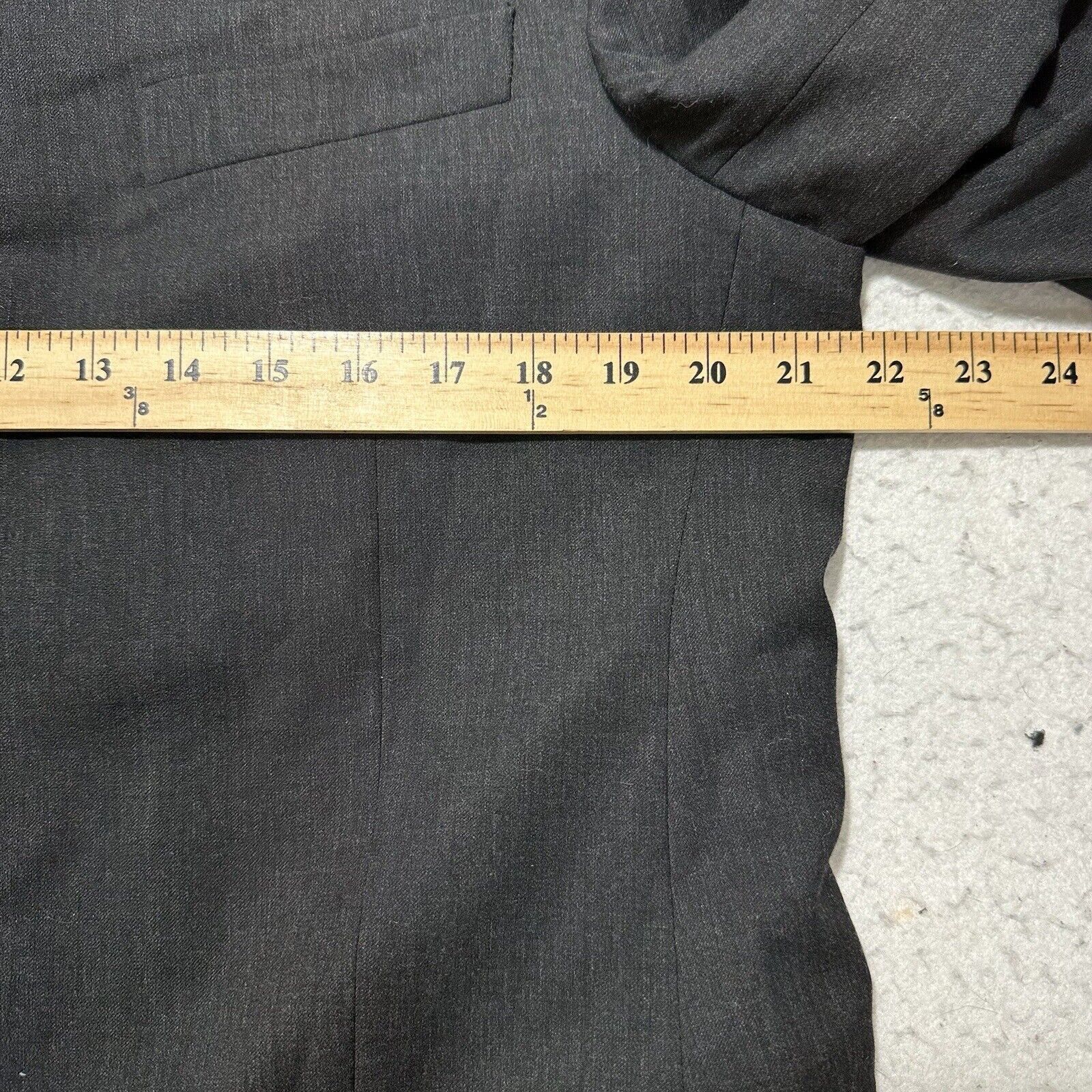 Other Axcess Claiborne 42R 100% Wool Suit Jacket Black/Gray Blazer Size 42R - 9 Thumbnail