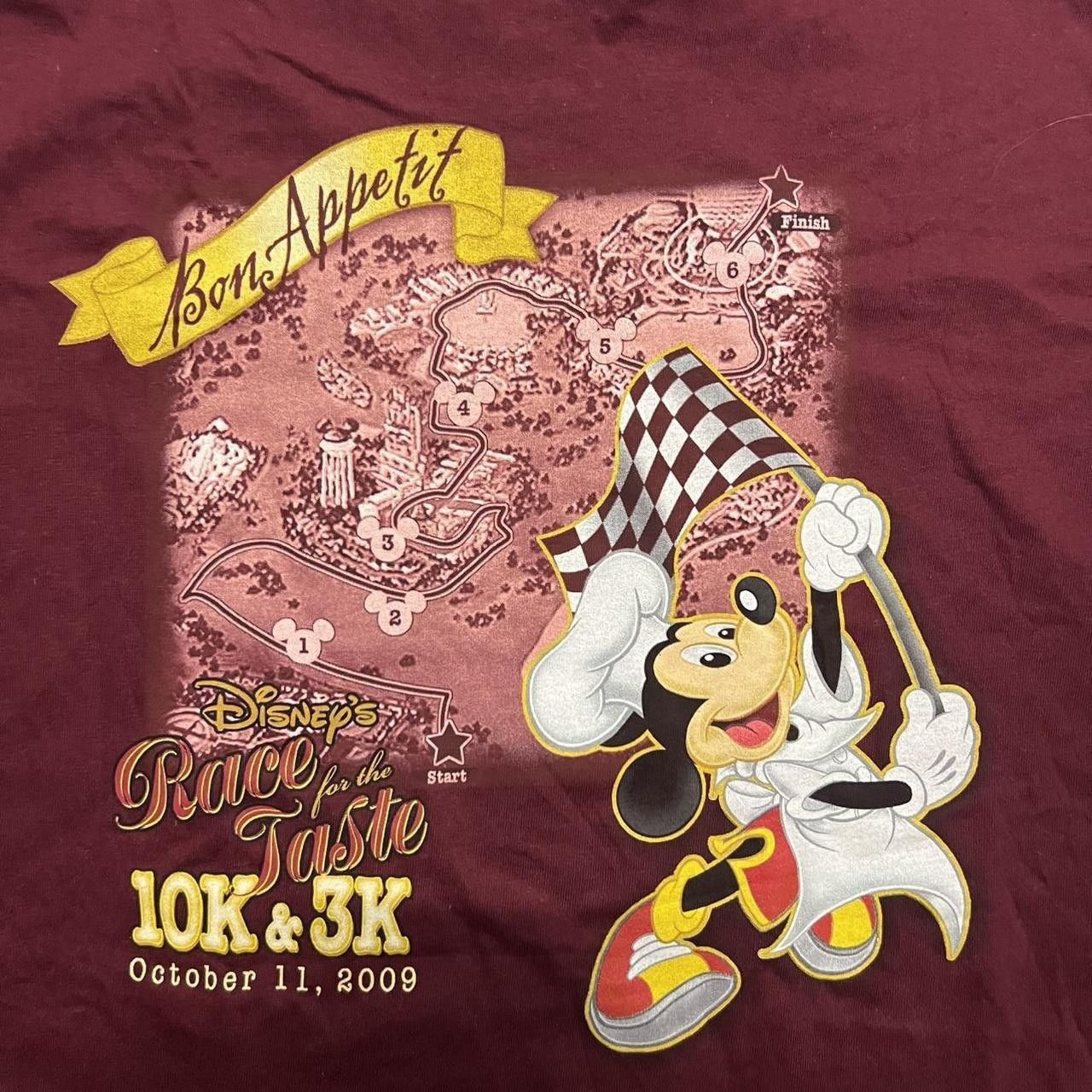 Disney Crazy Vintage Y2K/2000s Disney Race for the taste 2009 Marathon Run Tee! Size US M / EU 48-50 / 2 - 2 Thumbnail